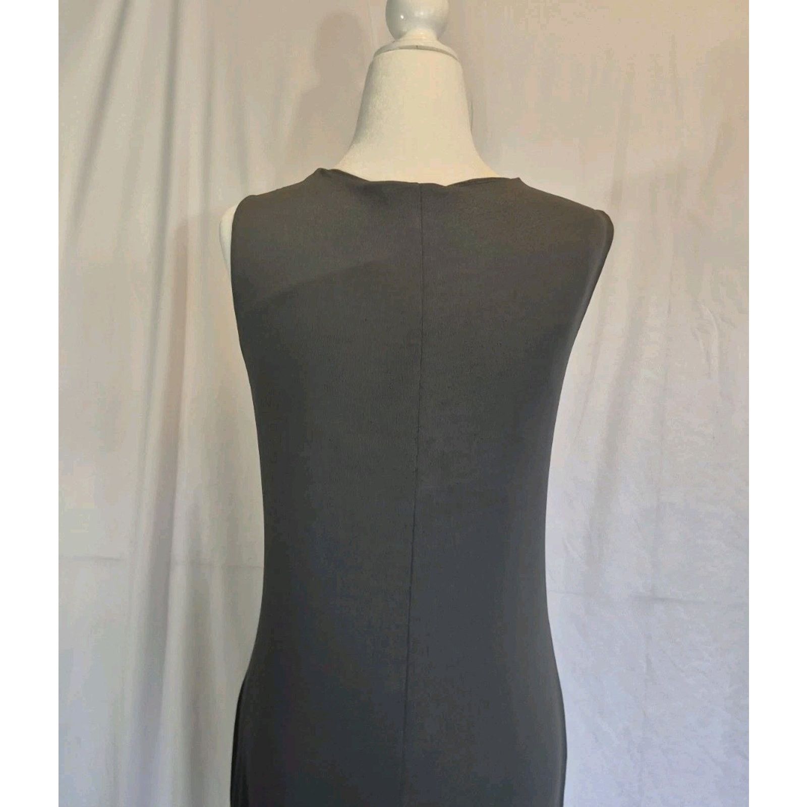 Max Mara Max Mara Designer Drape Gray Midi Dress Italy 38 US 8 Size M / US 6-8 / IT 42-44 - 5 Thumbnail