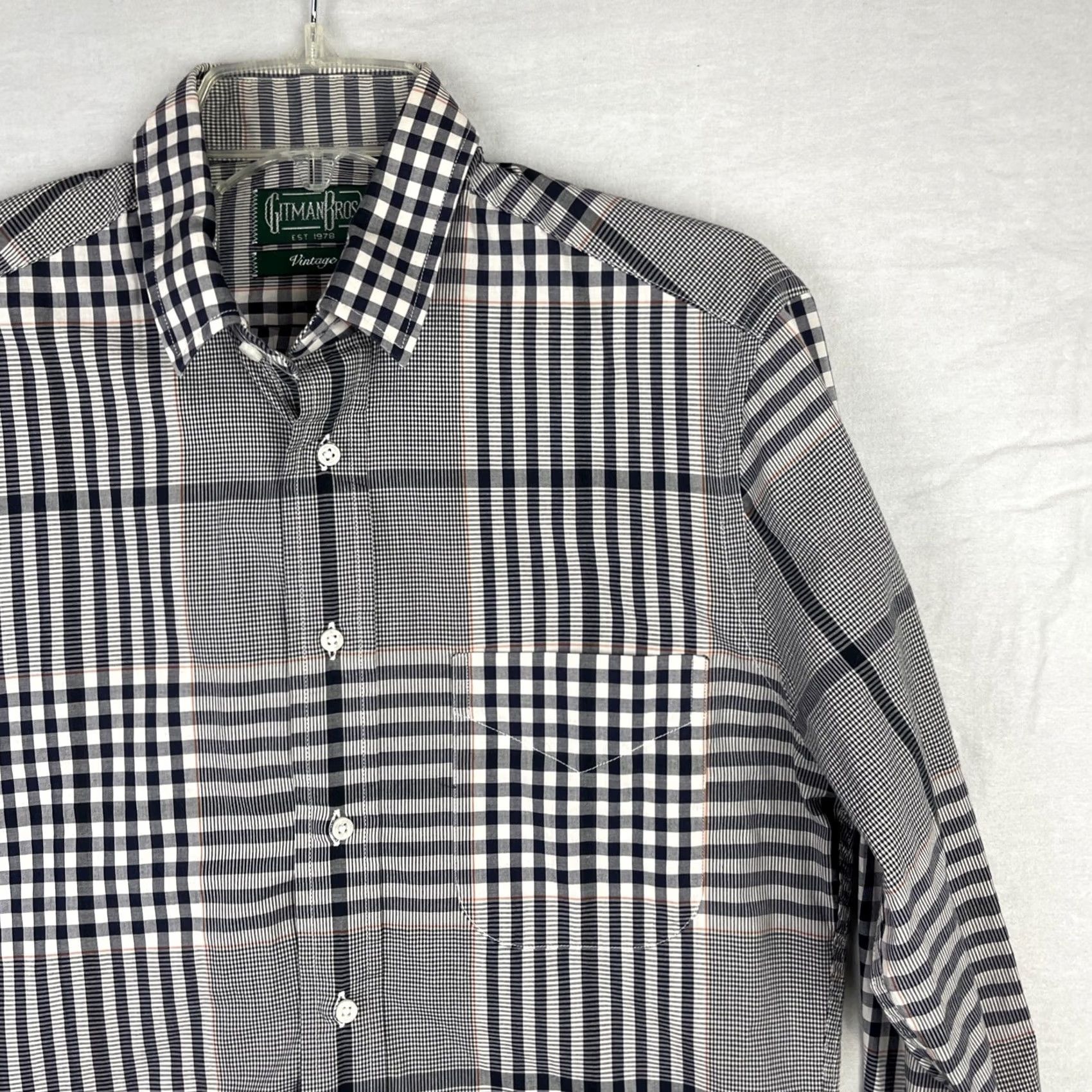 Vintage Gitman Bros Vintage Shirt Mens Small Gray Long Sleeve Check Pattern Made In USA Size US S / EU 44-46 / 1 - 3 Thumbnail