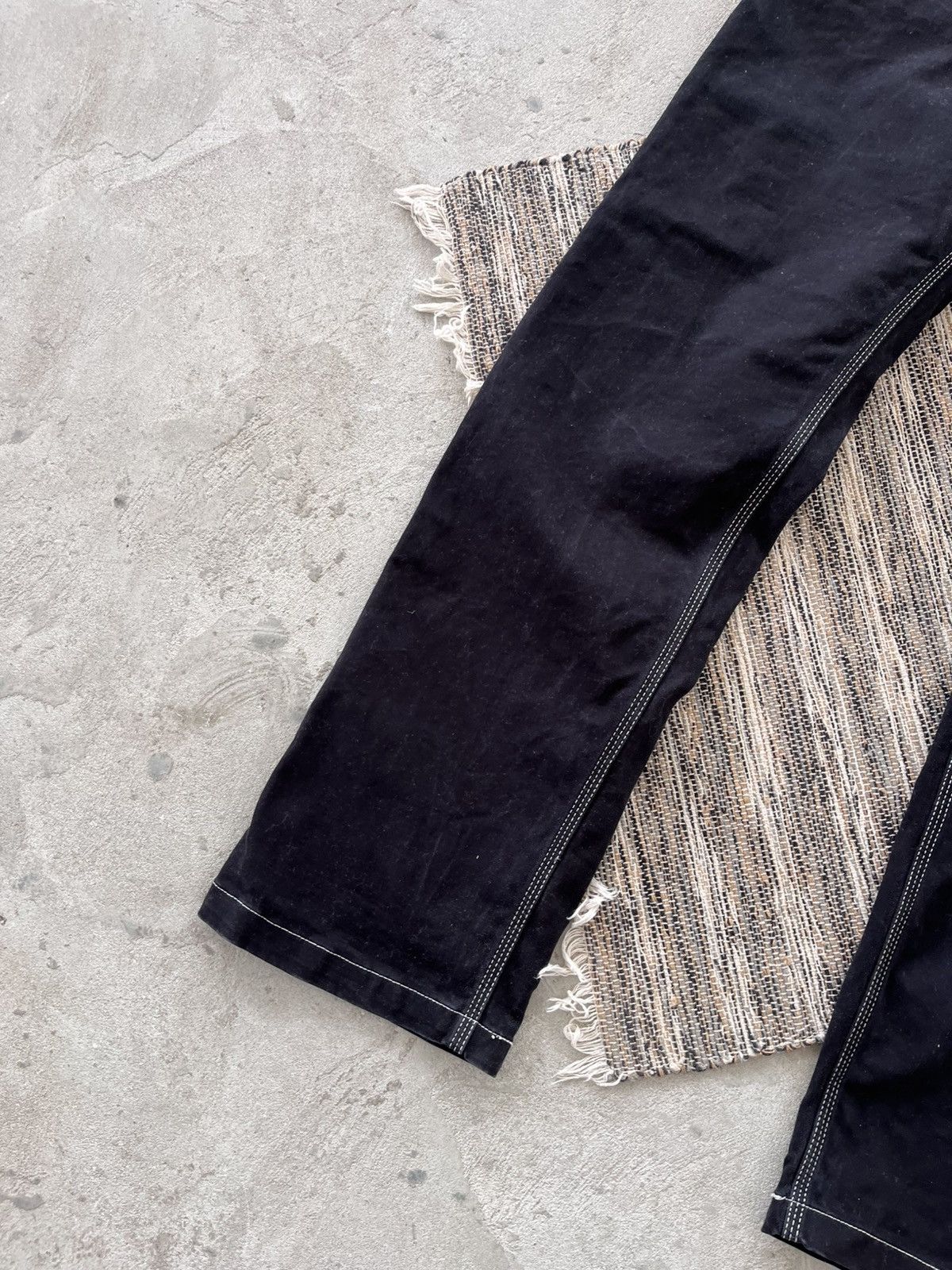 Vans Vintage Vans Workwear Style Black Denim Pants sk8 Y2K Size US 31 - 3 Thumbnail