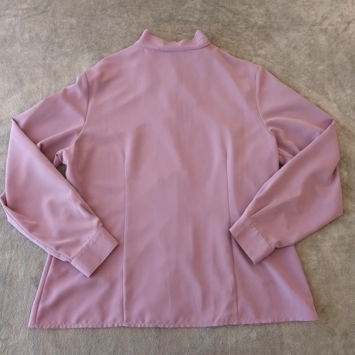 Pendleton Pendleton Shirt Womens Regular Size 14 Purple Polyester Long Sleeve Button-Up, Basic, Solid, Womens, 14, Purple, Pendleton Size XL / US 12-14 / IT 48-50 - 2 Thumbnail