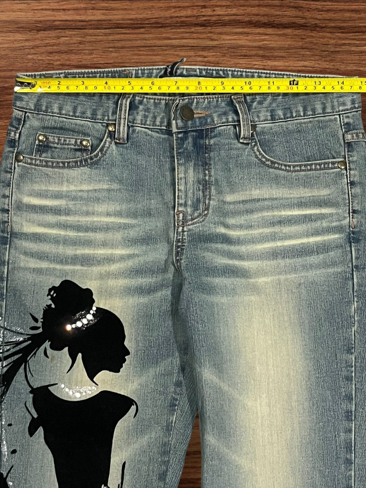Japanese Brand Vintage Japanese Brand Customised Elegant Women Flare Jeans Size 28" / US 6 / IT 42 - 13 Thumbnail