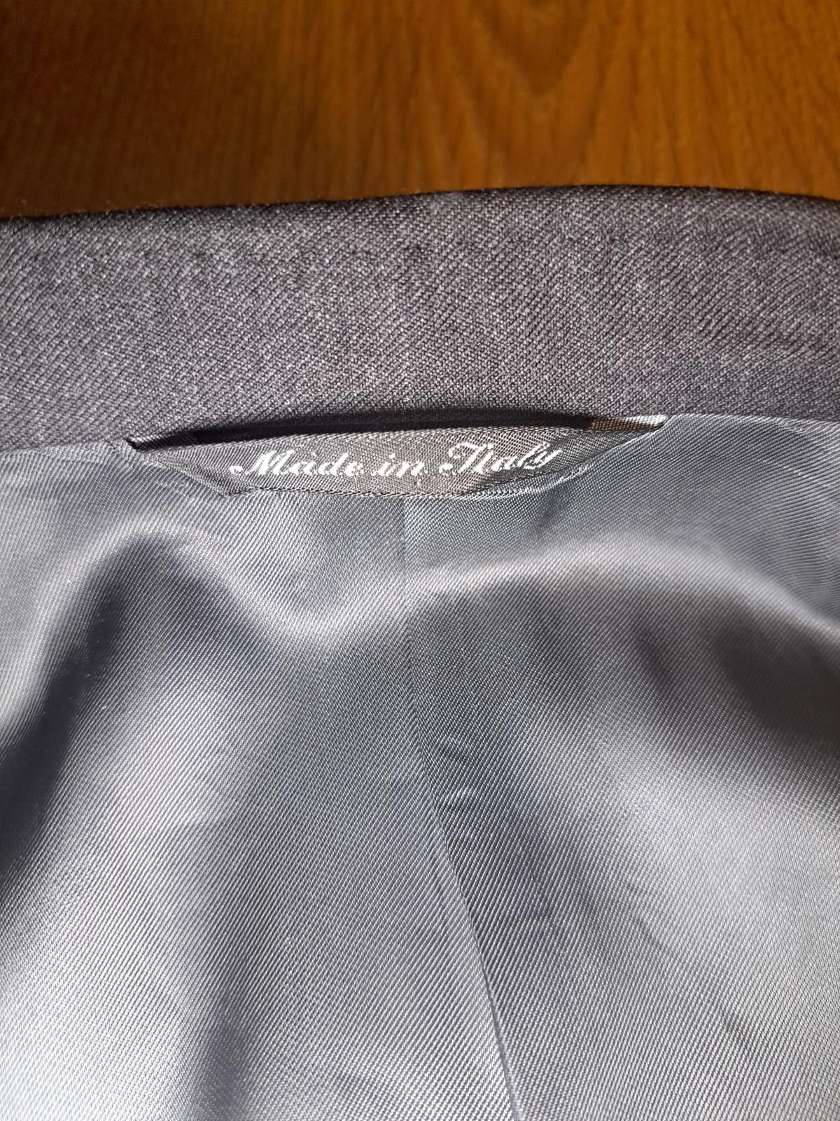 Designer Canali Suit Jacket Mens 46L Gray Virgin Wool Bemberg Italy Size 46L - 5 Thumbnail