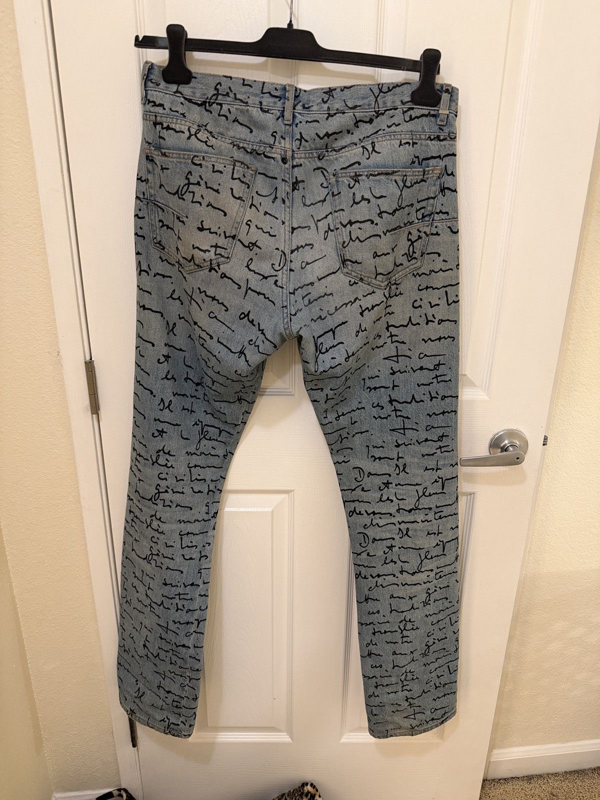 Dior Dior Homme SS15 Runway Handwritten Script Denim Size US 32 / EU 48 - 2 Thumbnail