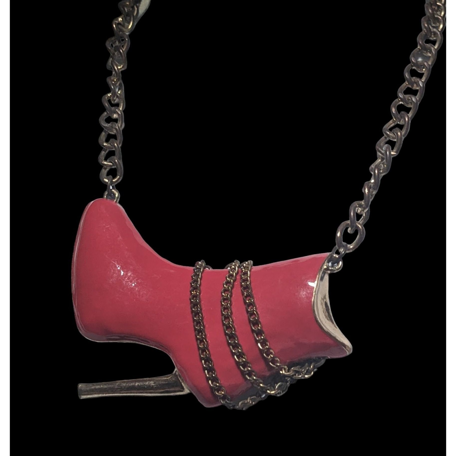 Other Red High Heel Chain Boot Pendant Necklace Size ONE SIZE - 7 Thumbnail