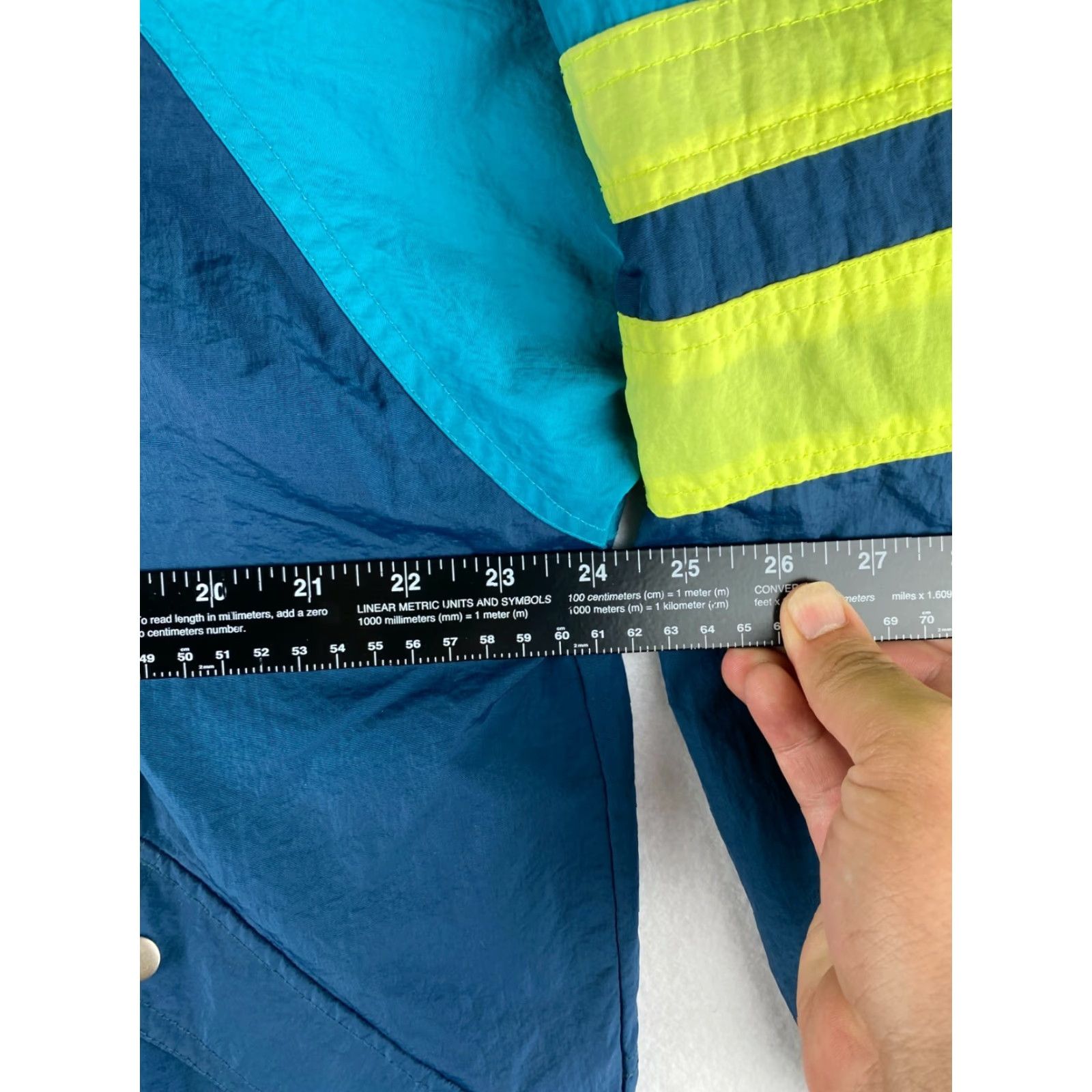 Nike VINTAGE Nike Windbreaker Jacket Mens L 90s Full Zip Neon Blue Nylon Windbreaker Size US L / EU 52-54 / 3 - 4 Thumbnail