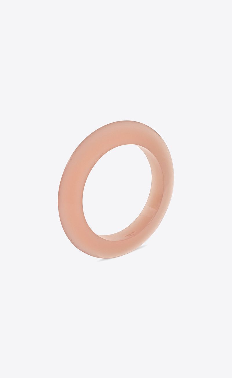 Saint Laurent Paris o1bcso1str0226 Size:M/Bangle In Resin in Milky Pink Size ONE SIZE - 1 Thumbnail