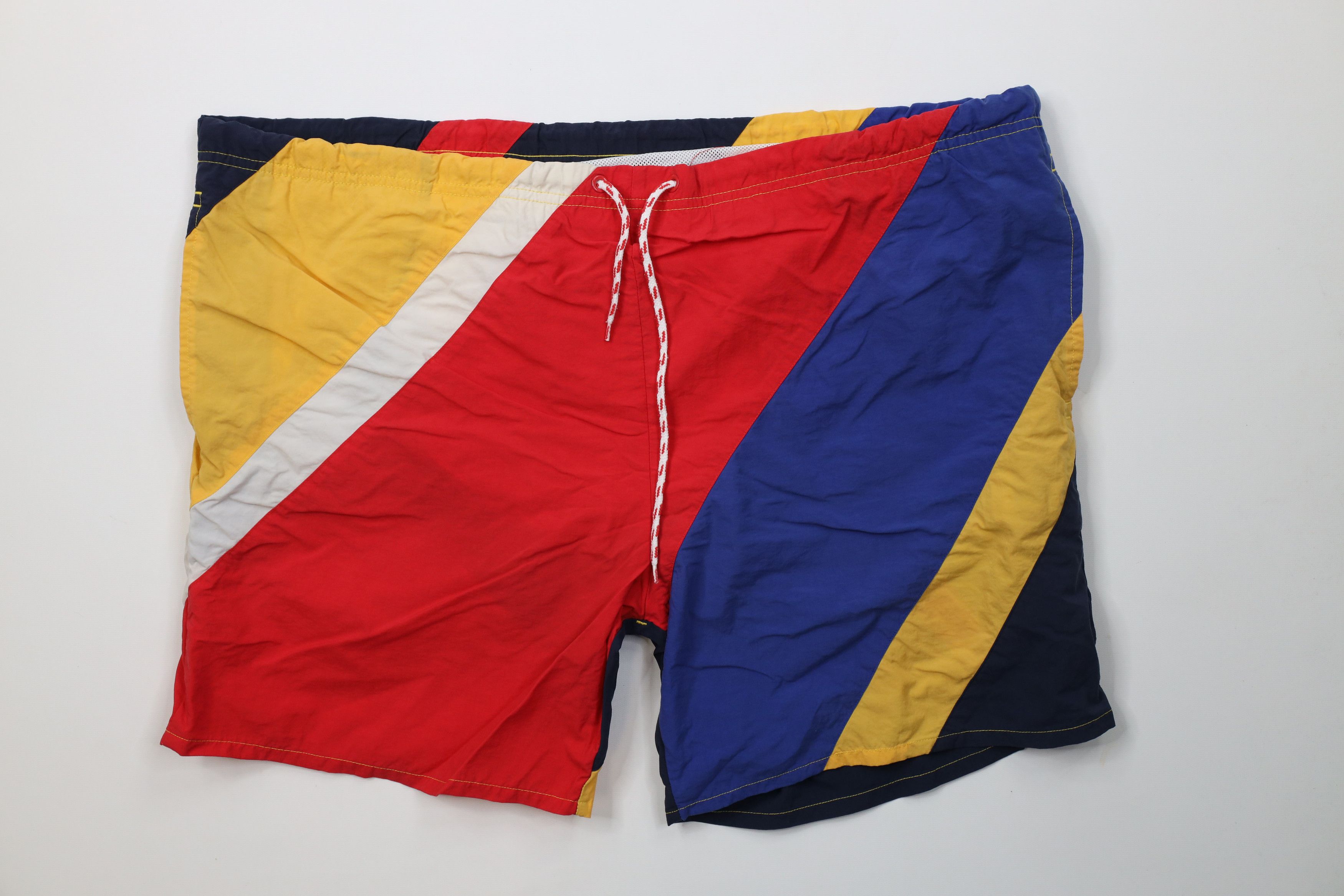 Nautica AS IS Vintage 90s Nautica Block Lined Shorts Swim Trunks Size US 38 / EU 54 - 1 Thumbnail
