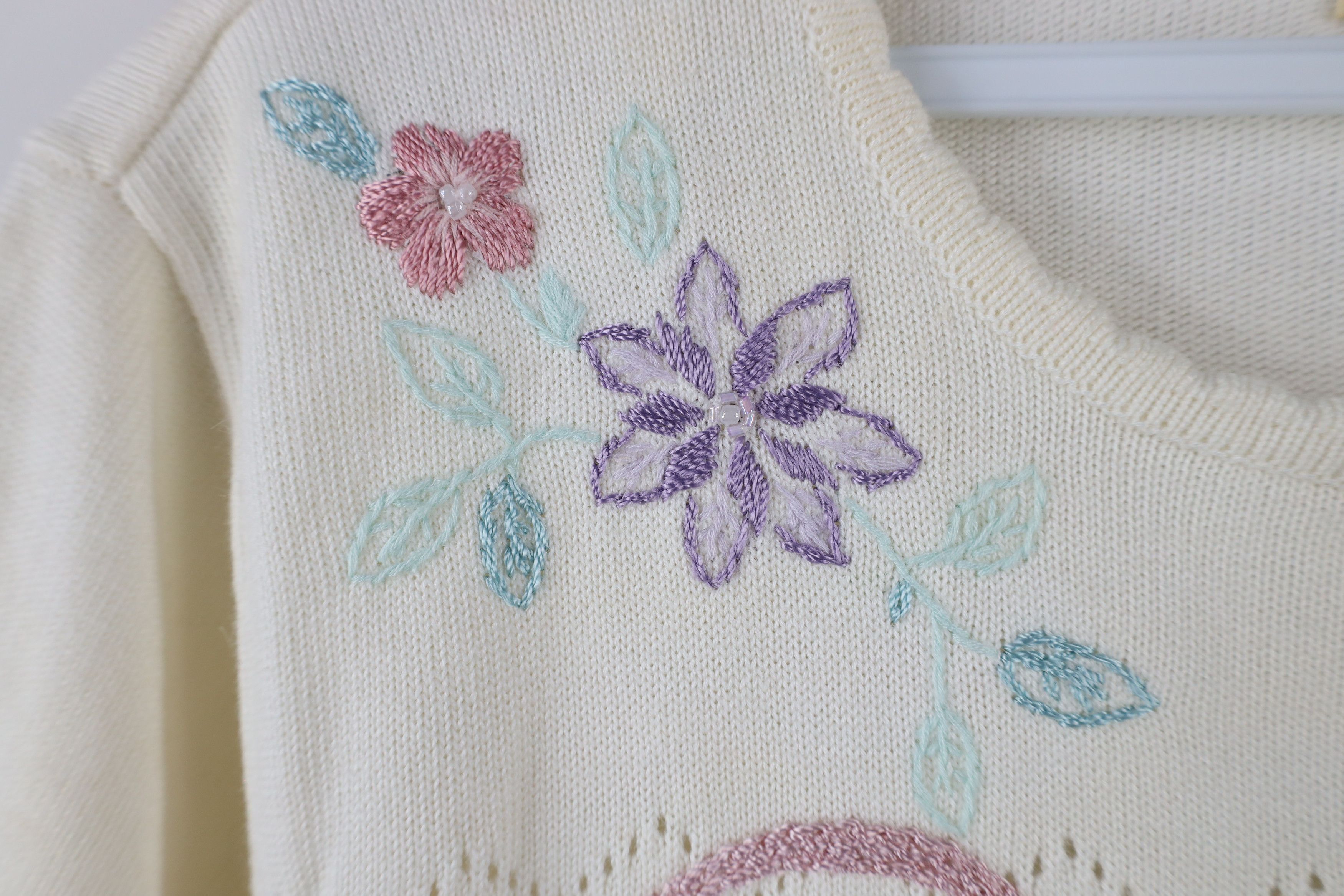 Vintage Vintage 90s Country Primitive Knit Short Sleeve Sweater Size XL / US 12-14 / IT 48-50 - 6 Thumbnail
