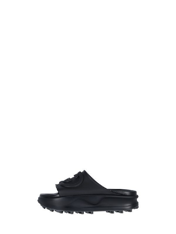 Gucci o1s1wg110425 Women's Slide With Interlocking G in Black Size US 11 / IT 41 - 3 Thumbnail