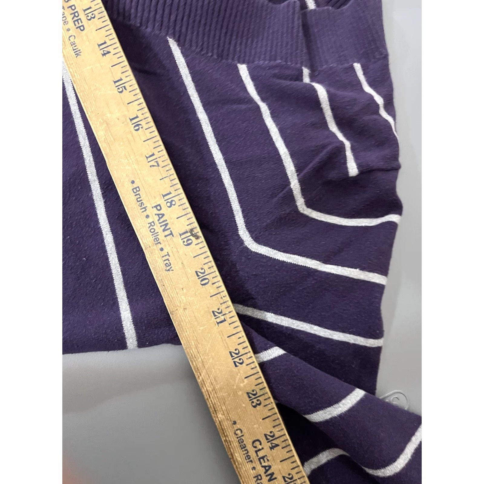 Gap Gap Sweater Women XL Purple Striped Cotton-Blend V-Neck Pullover Size XL / US 12-14 / IT 48-50 - 5 Thumbnail