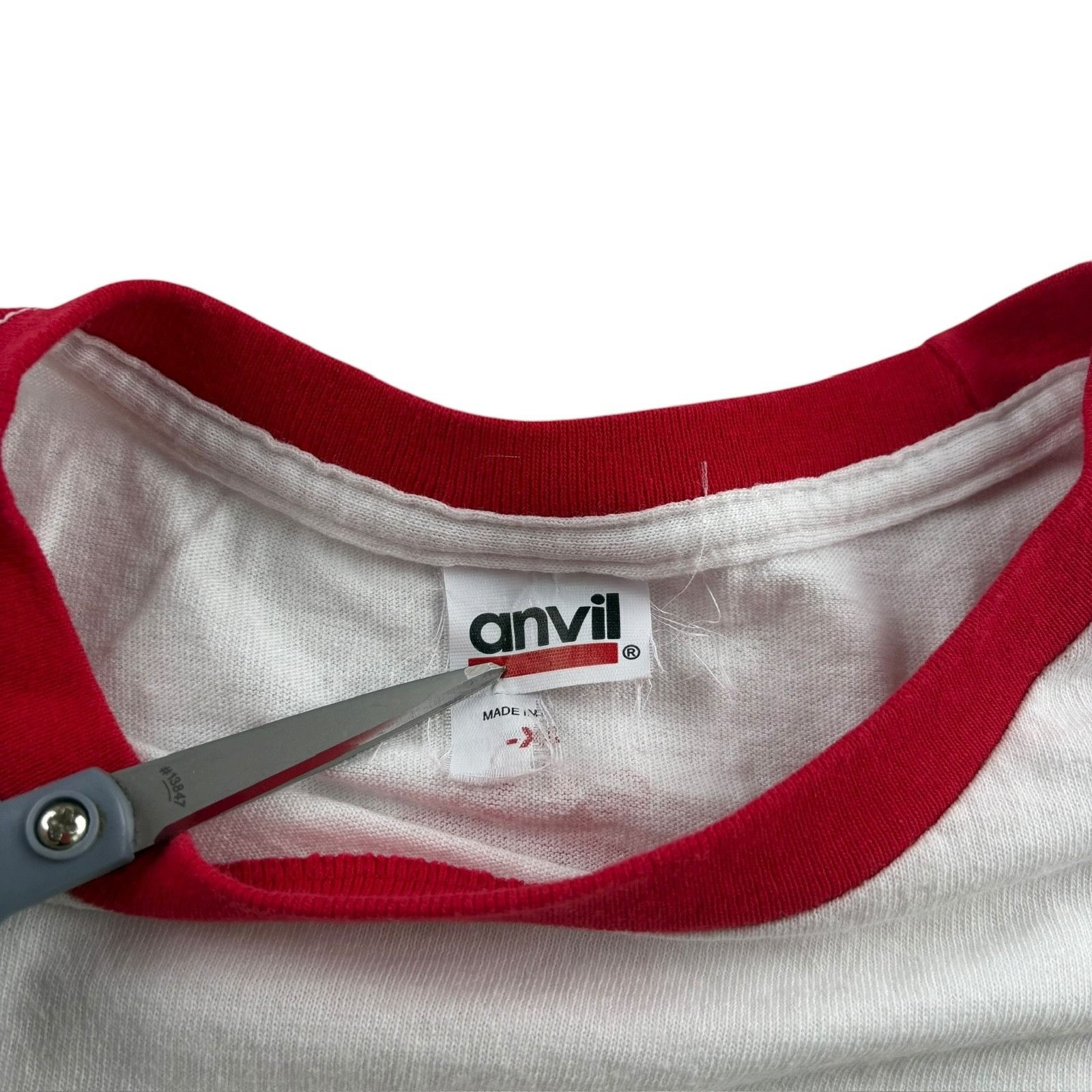 Anvil VTG North Carolina Men’s Ringer Crew Neck Football T-Shirt Size US S / EU 44-46 / 1 - 3 Thumbnail