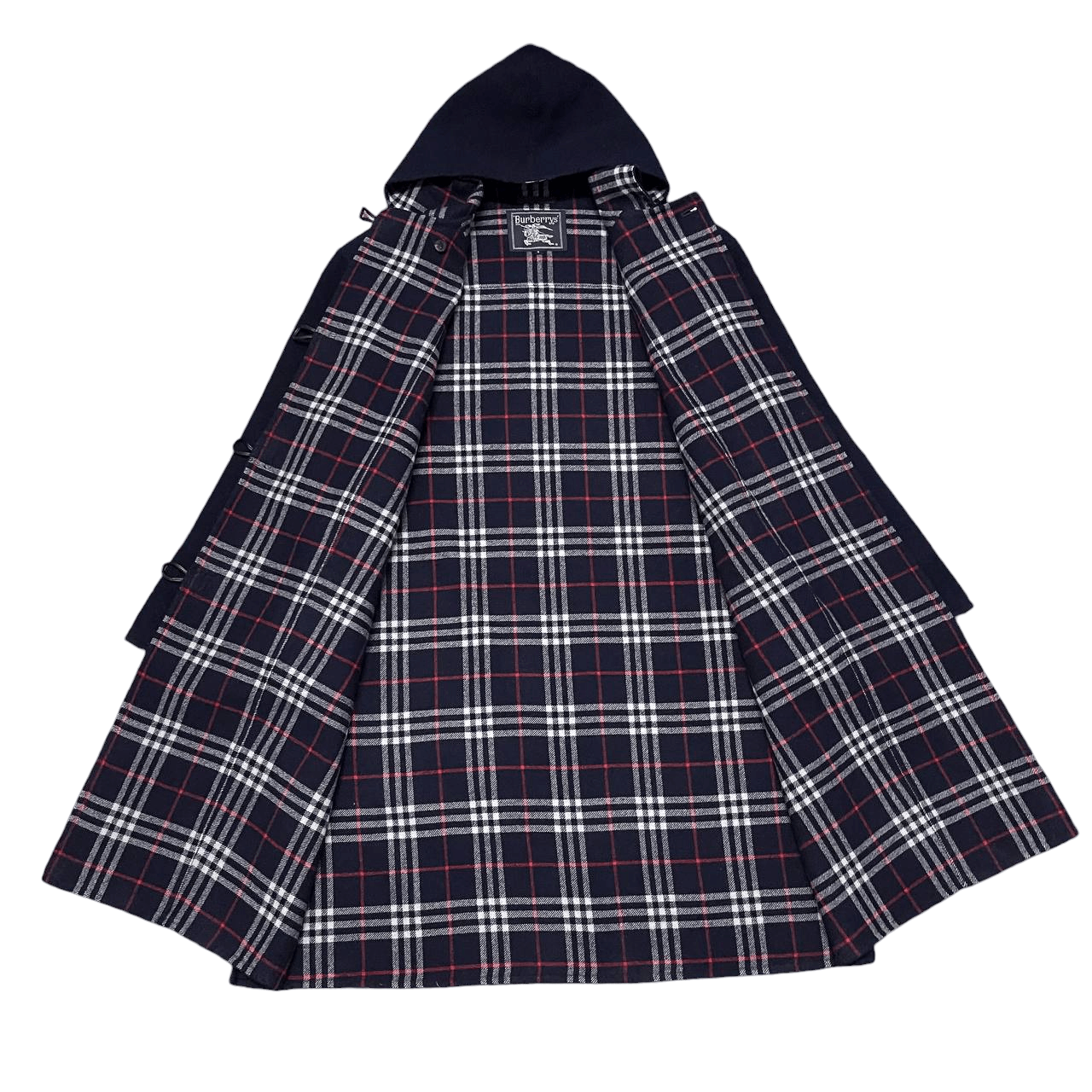 Burberry Vintage Burberry Nova Check Wool Hooded Duffle Coat Size US L / EU 52-54 / 3 - 6 Thumbnail