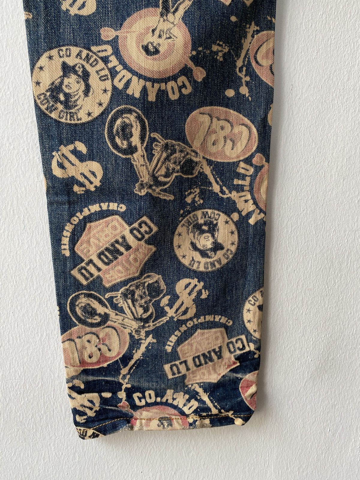 Hysteric Glamour × Japanese Brand Japanese Brand Co & Lu Fullprint Design Denim Size US 29 - 12 Thumbnail