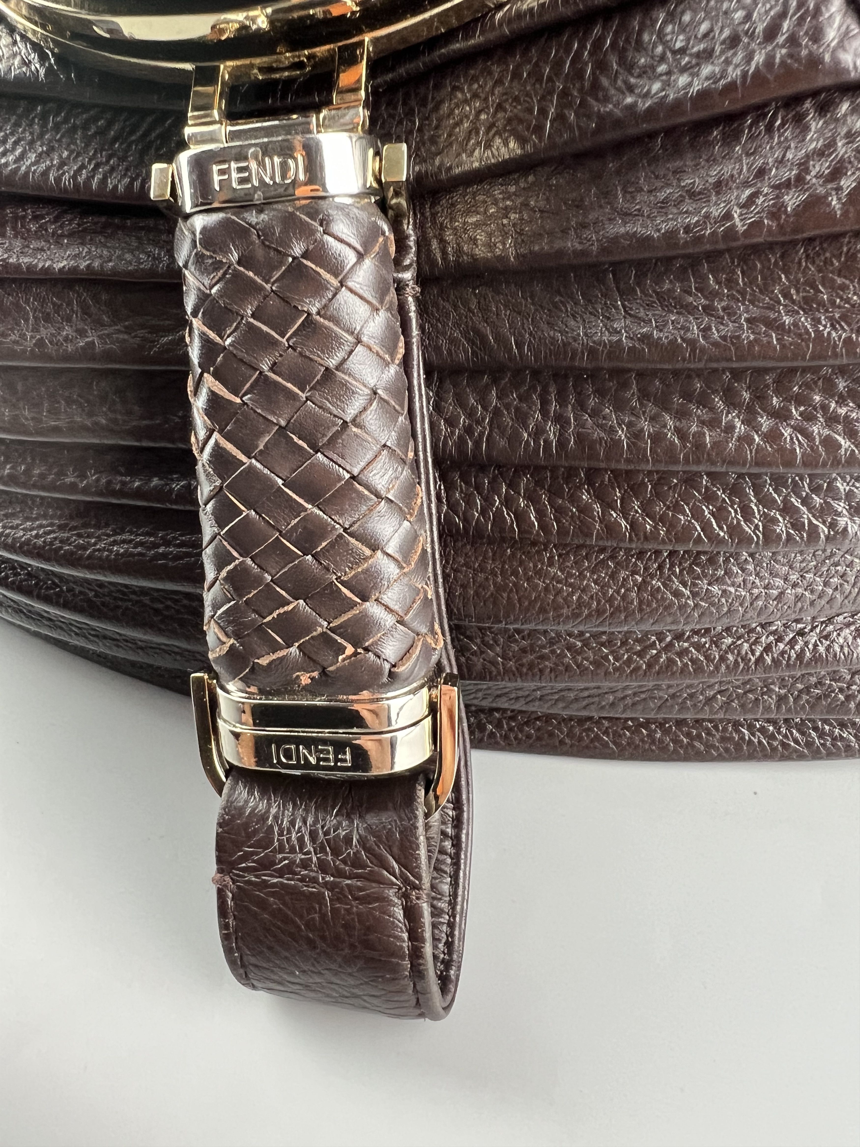 Fendi Fendi Spy Brown Leather Handbag Size ONE SIZE - 5 Thumbnail