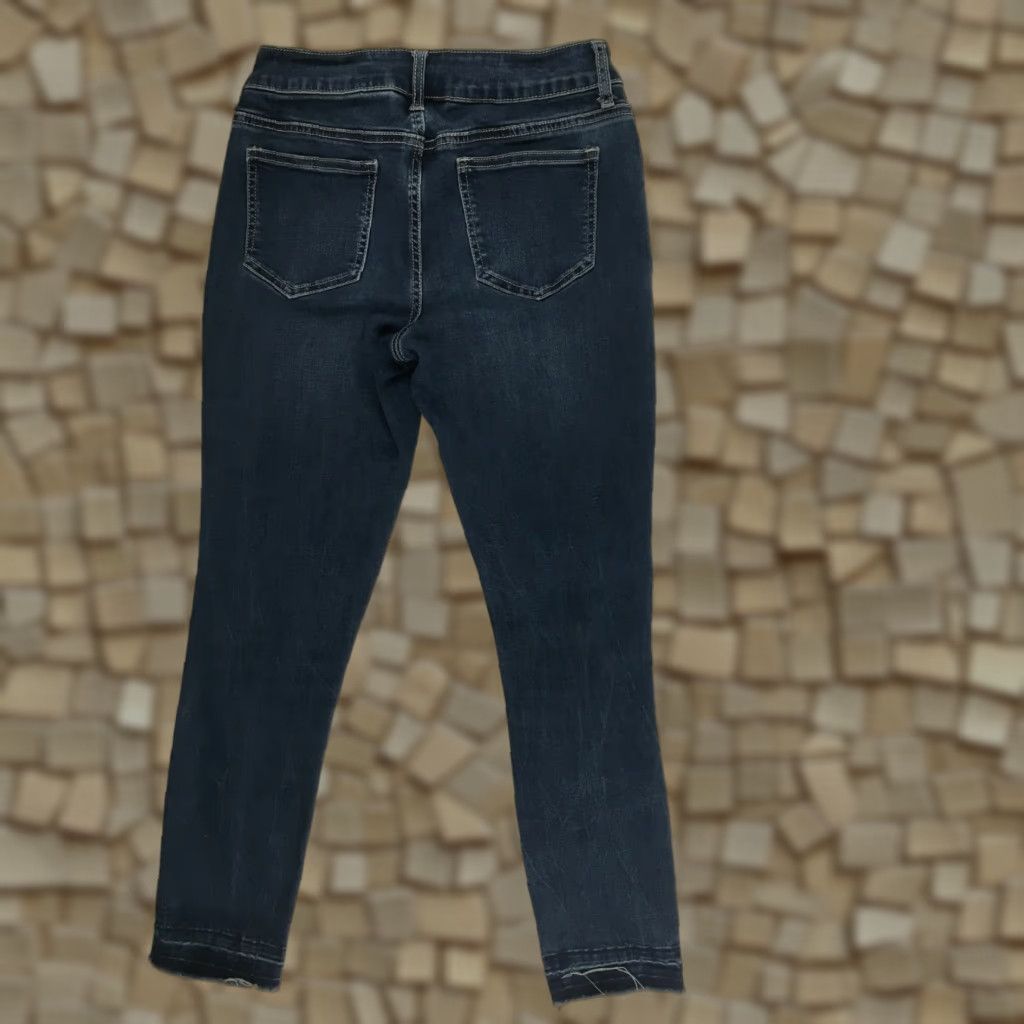 Vintage Maurices Jeans Denim, Distressed Women's Size Small Regular (S-R) Raw Hem Blue Denim Shirt? Size 28" / US 6 / IT 42 - 1 Thumbnail