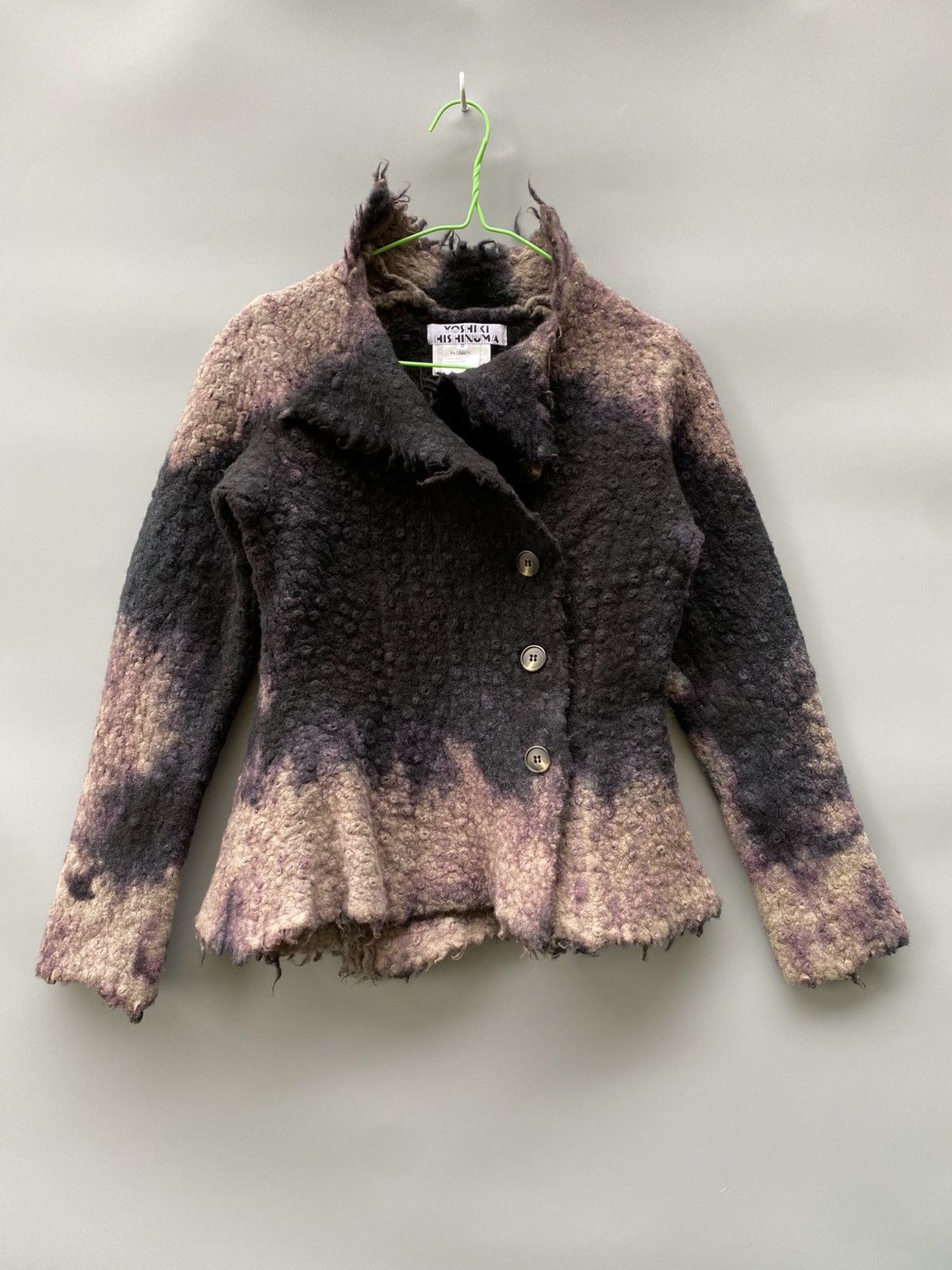 Japanese Brand A/W 1998 - Yoshiki Hishinuma- Gradient Dyed Wool Jacket Size S / US 4 / IT 40 - 1 Thumbnail
