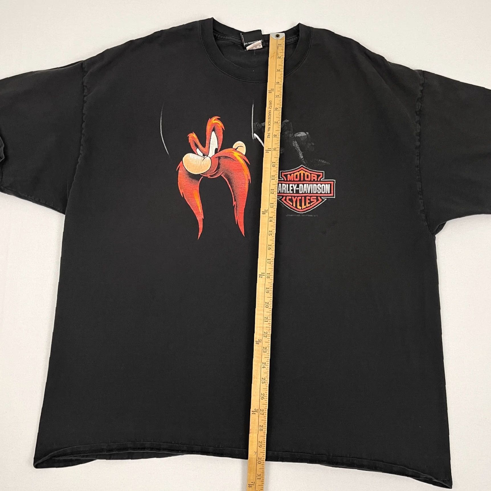 Harley Davidson Harley Davidson Shirt Mens 3XL Faded Black Double Sided Yosemite Sam Looney Tune Size US XXL / EU 58 / 5 - 6 Thumbnail