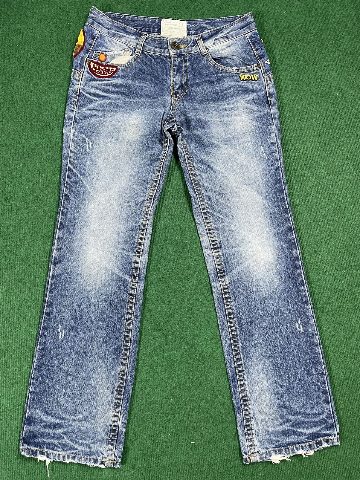 If Six Was Nine × Japanese Brand Distressed Lolita Jeans With Rare Patches Size US 34 / EU 50 - 2 Thumbnail