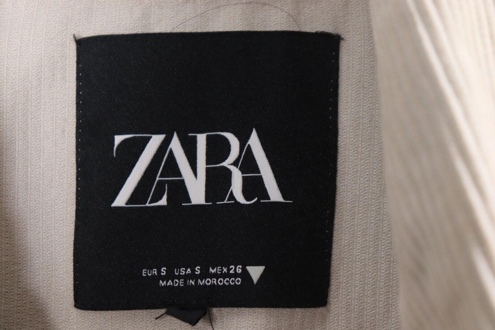 Zara Zara Small Beige Corduroy Cut Off Jacket Shacket Button Coat Size S / US 4 / IT 40 - 3 Thumbnail