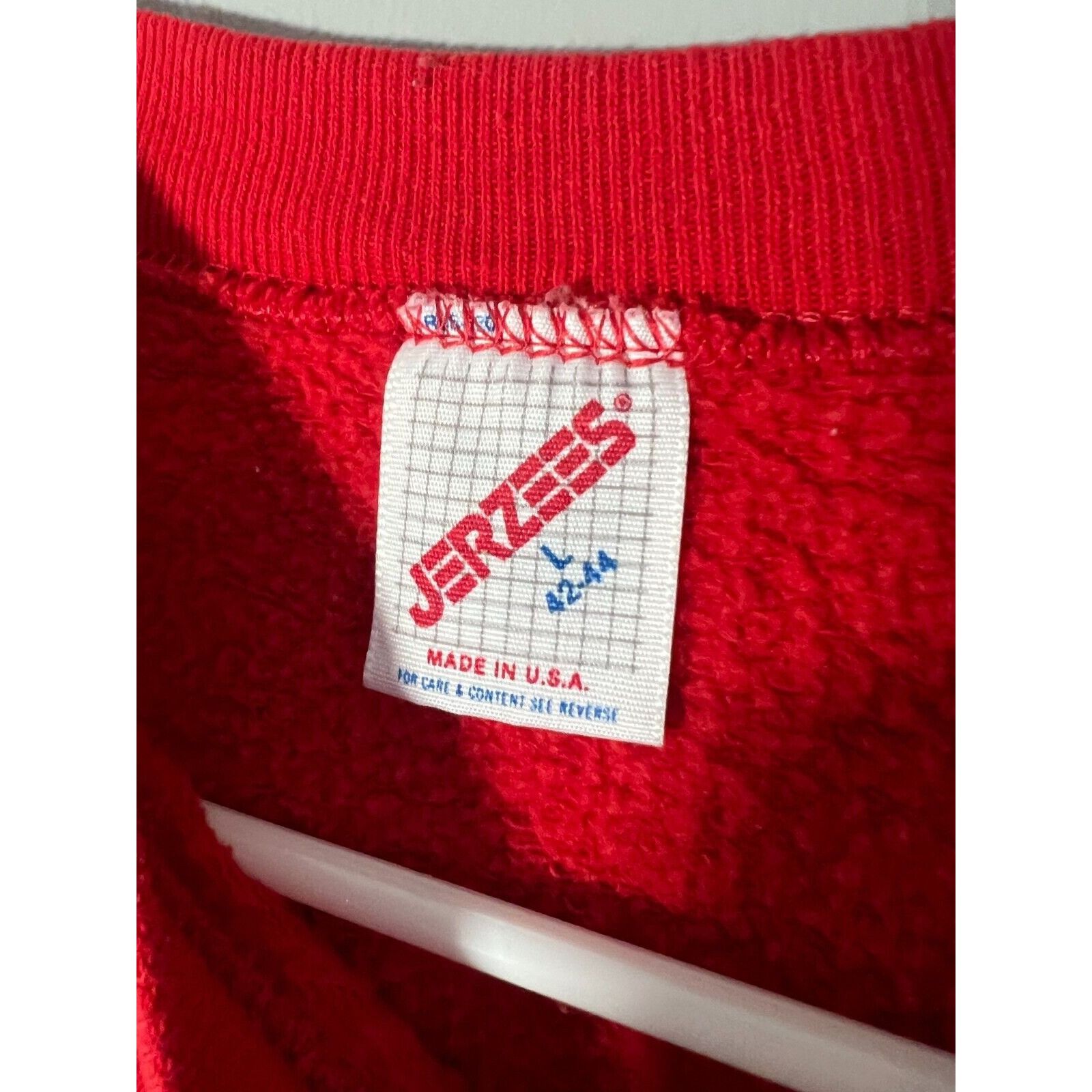 Jerzees Vintage 80's Jerzees Hunting Best Day Humor Tourist Red Swea Size US L / EU 52-54 / 3 - 7 Thumbnail