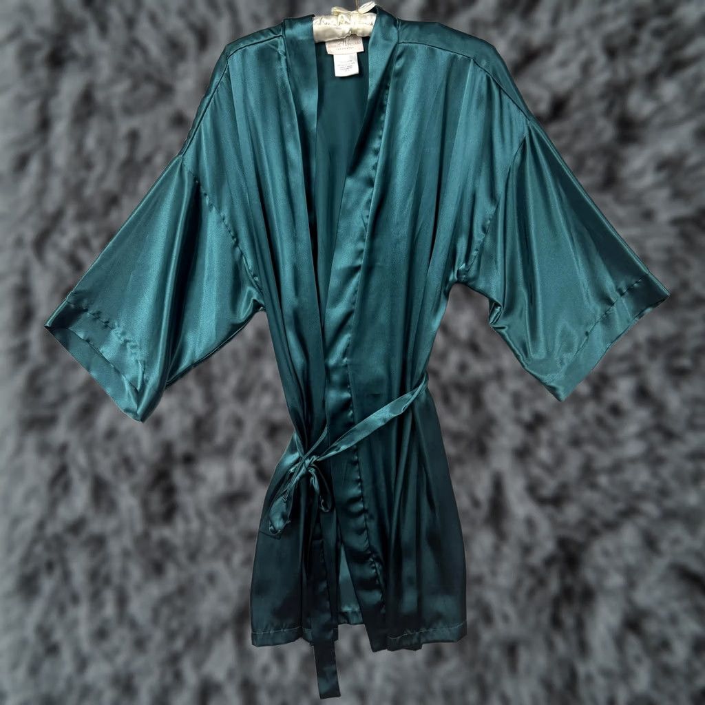 Andrea Wiccaro Robe Set L Loungewear Lingerie Romantic Feminine Boudoir Glam Y2K Womens in Green, Women's