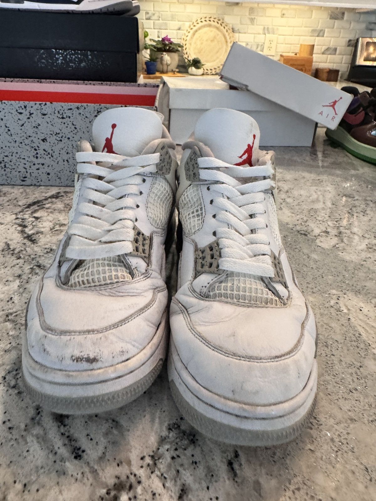 Jordan Brand Jordan 4 Retro White Oreo Beaters Size US 10 / EU 43 - 6 Thumbnail
