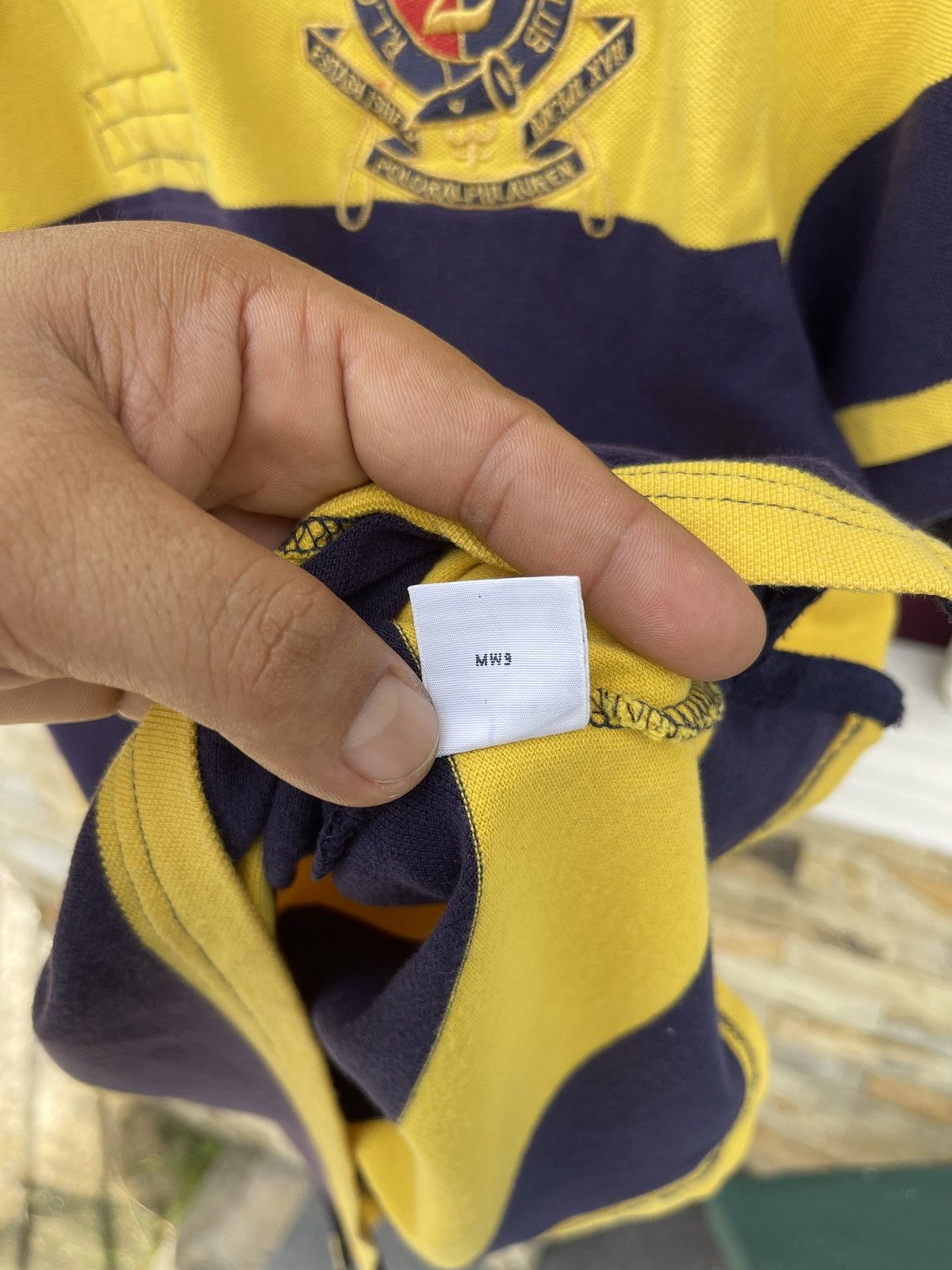 OVER THE STRiPES Rare🔥Vintage POLO RALPH LAUREN RUGBY T Shirt Size US M / EU 48-50 / 2 - 8 Thumbnail