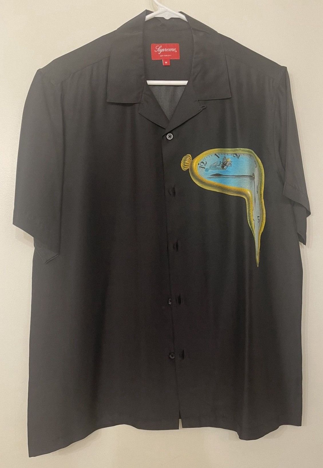 SUPREME PERSISTENCE OF MEMORY SILK SHIRT BLACK MEDIUM