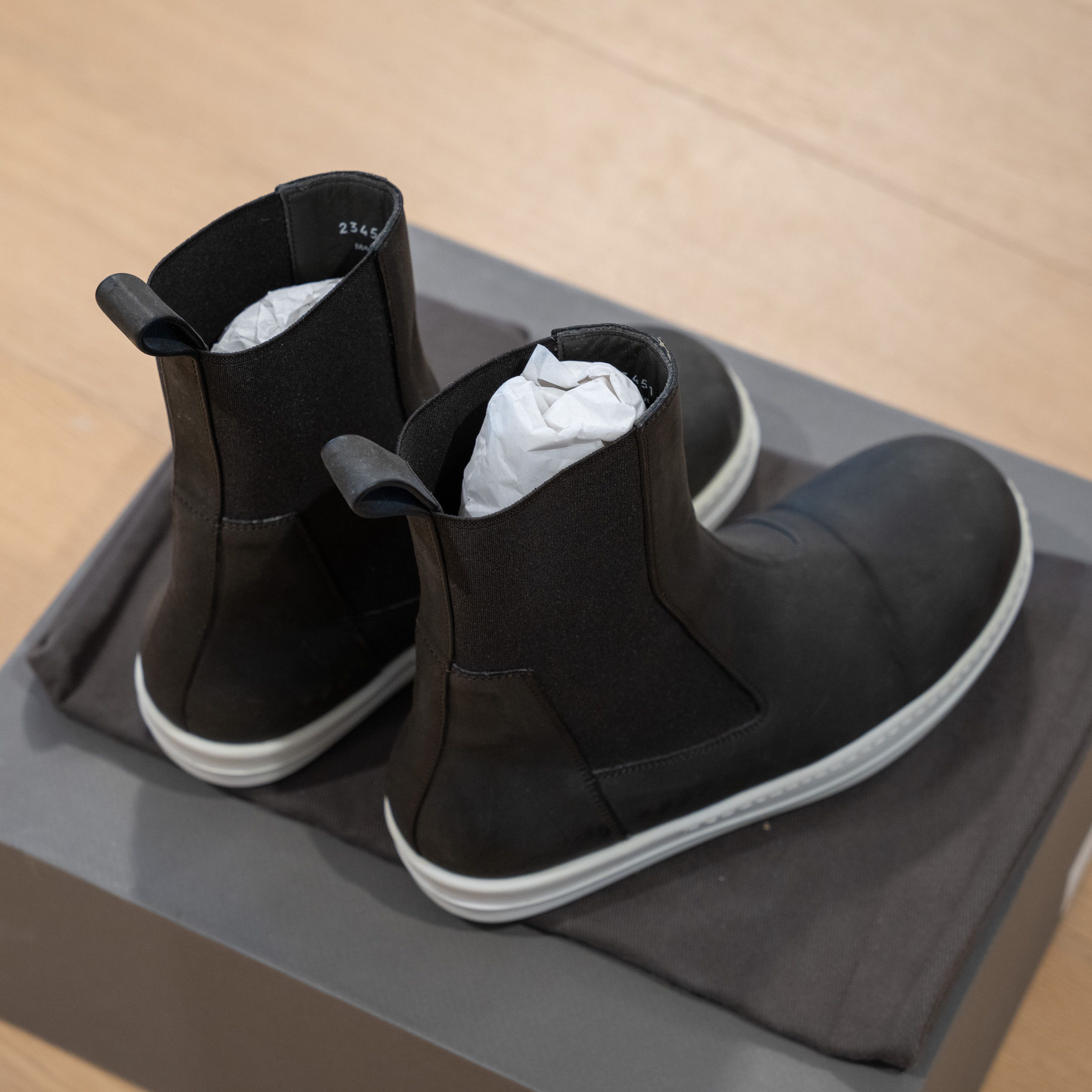 Rick Owens Bozo Sneaker Boot - Dark Dust / White Size US 6 / EU 39 - 2 Thumbnail