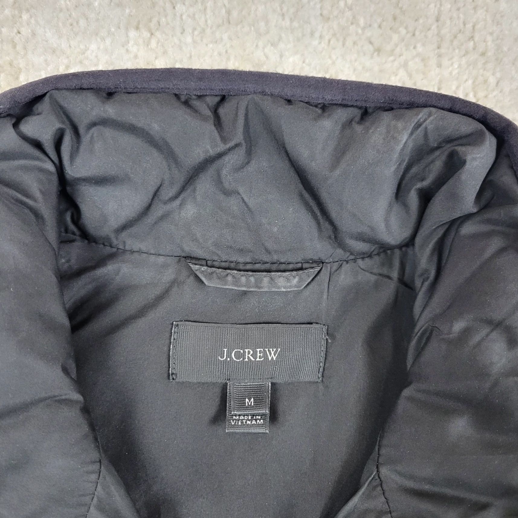 J.Crew J Crew Down Puffer Vest Women M Black Full Zip Quilted Packable Lightweight Vest Size M / US 6-8 / IT 42-44 - 6 Thumbnail