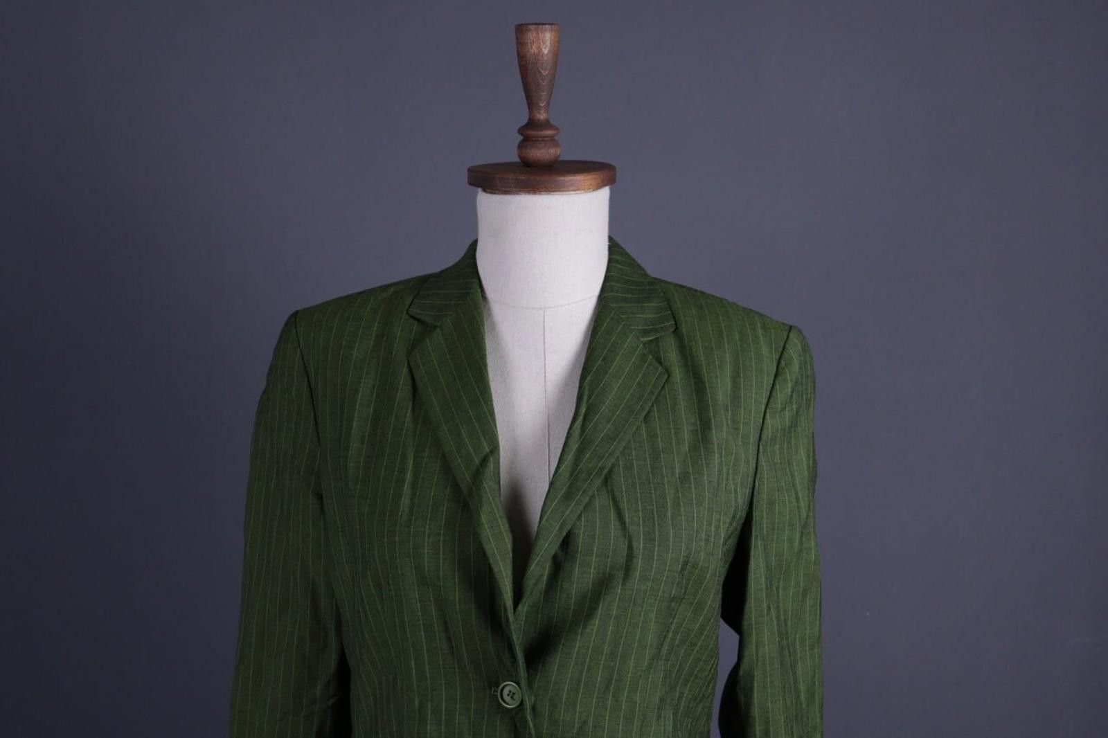 Christian Dior Monsieur Mondi Green Wool Mohair Coat Blazer Jacket Size 38 Size M / US 6-8 / IT 42-44 - 3 Thumbnail