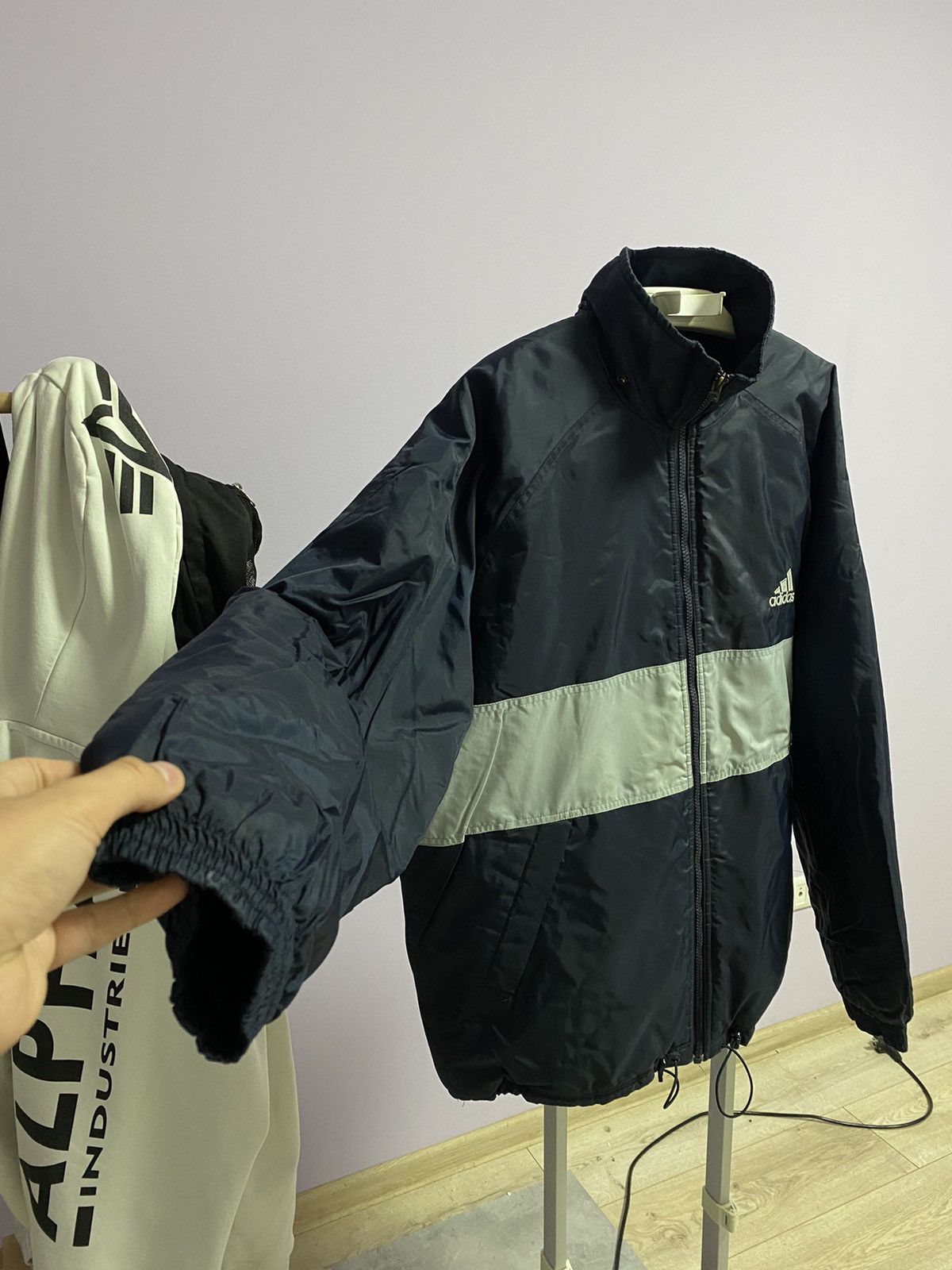 Adidas × Vintage 🥷🏻Vintage 90s Adidas Puffer Jacket BIG LOGO Size US M / EU 48-50 / 2 - 7 Thumbnail