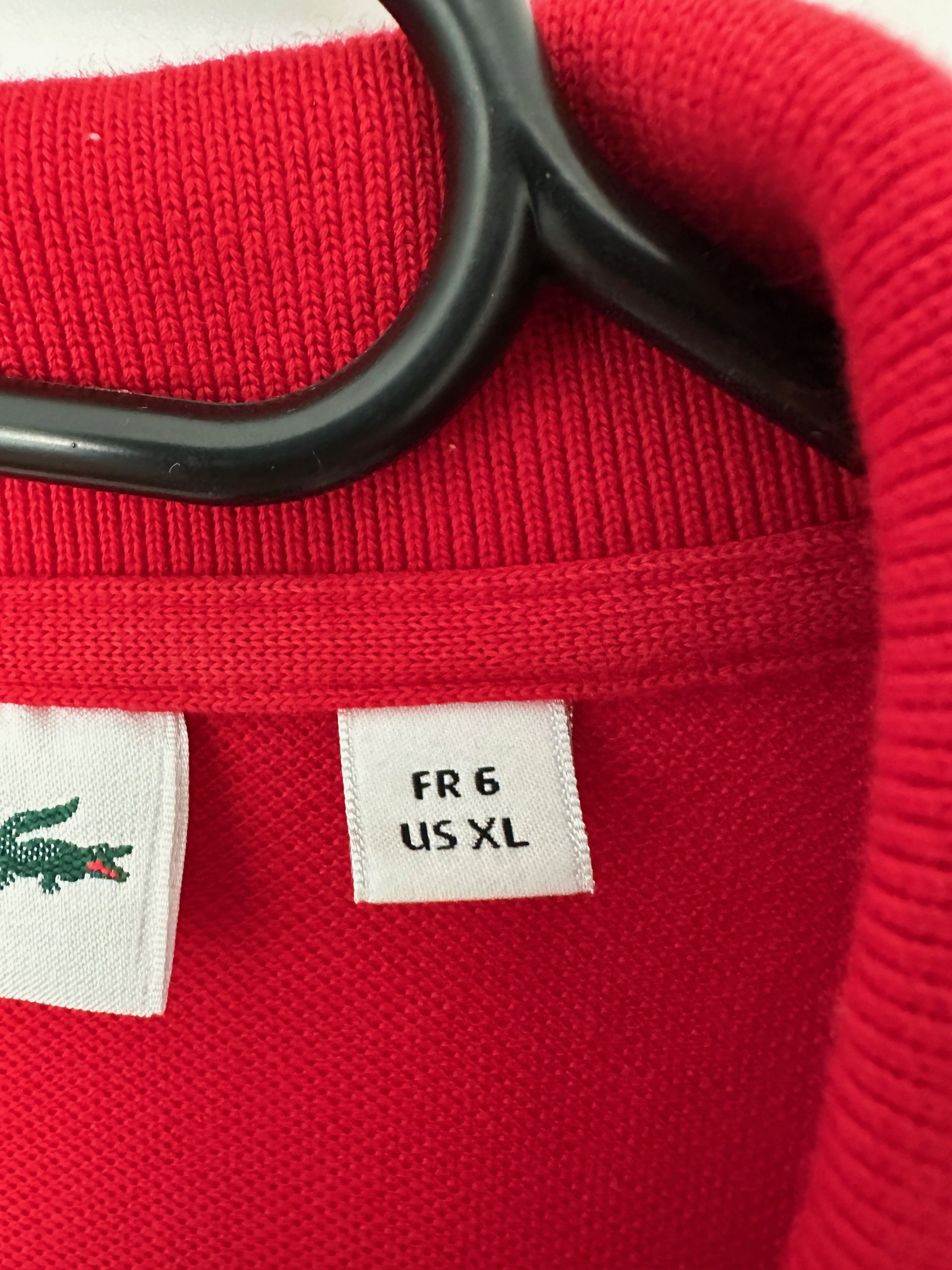 Lacoste Lacoste polo shirt long sleeve red cotton Size US XL / EU 56 / 4 - 5 Thumbnail