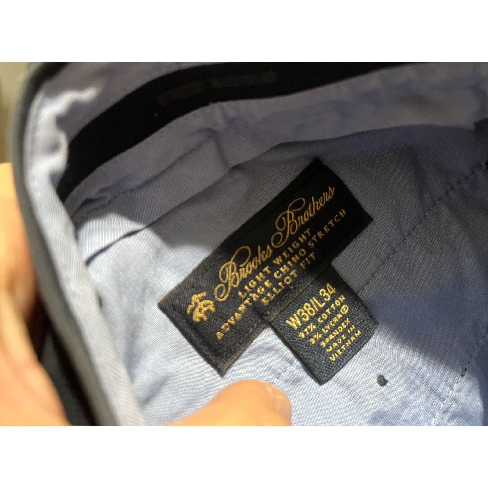 Brooks Brothers BROOKS BROTHERS Lightweight Chino Pants 38x34 Navy Blue Mens Size US 38 / EU 54 - 5 Thumbnail