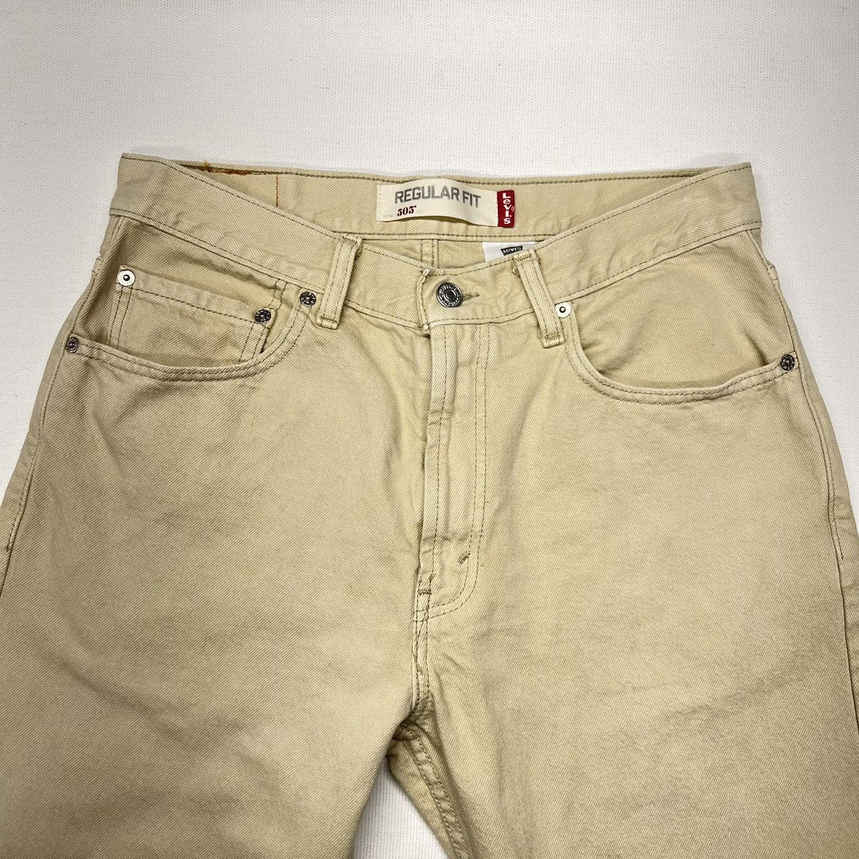 Levi's Levis 505 Jeans Regular Fit Straight Khaki Pants Denim Size US 33 - 4 Thumbnail