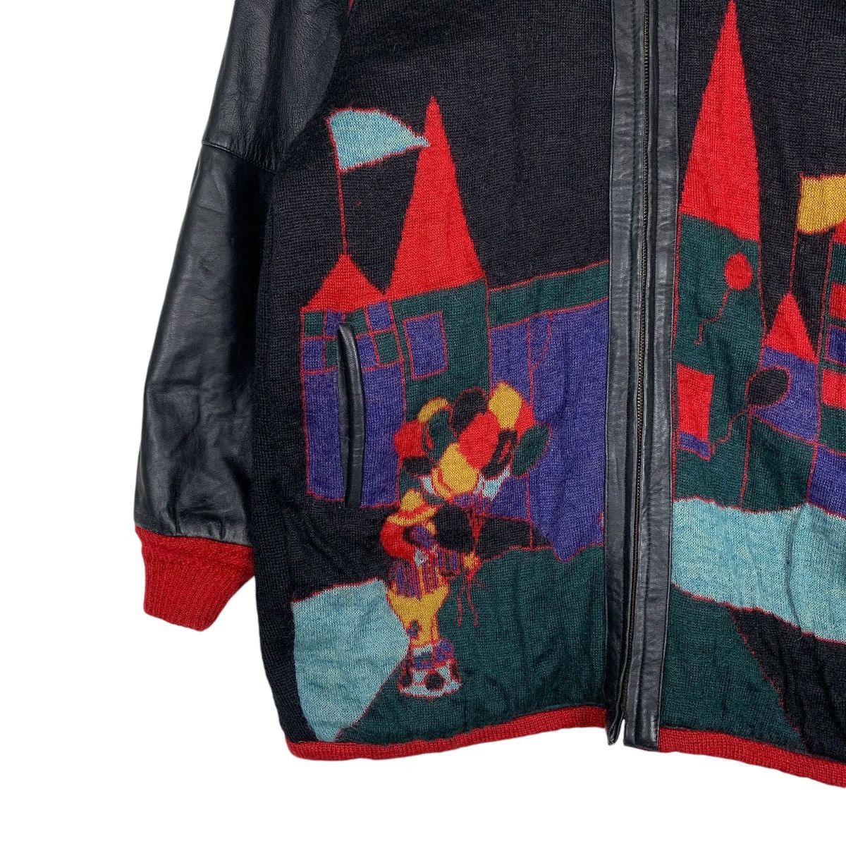 Japanese Brand Kevu Classics Picasso Style Design Mohair Leather Jacket Size US M / EU 48-50 / 2 - 3 Thumbnail