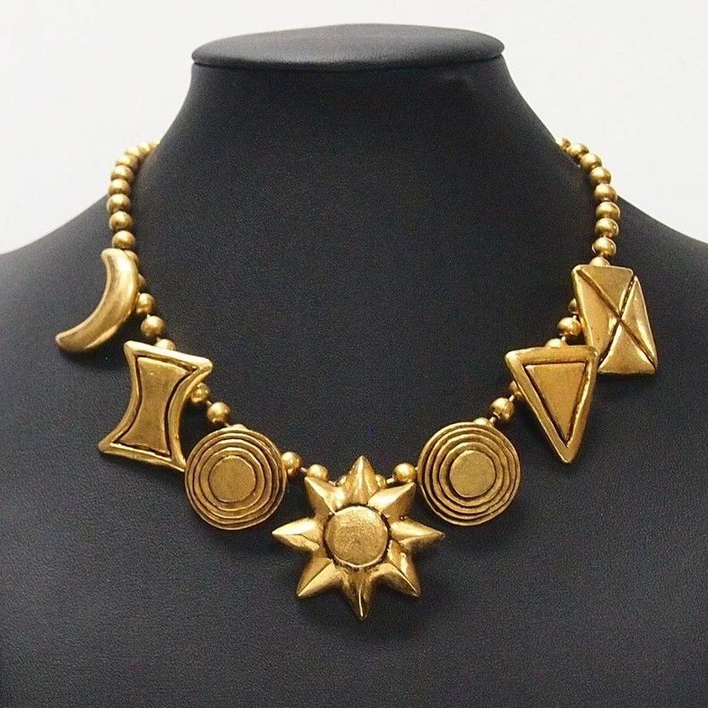 Kenzo Kenzo Vintage brass star, moon, and sun pendant necklace Size ONE SIZE - 1 Thumbnail