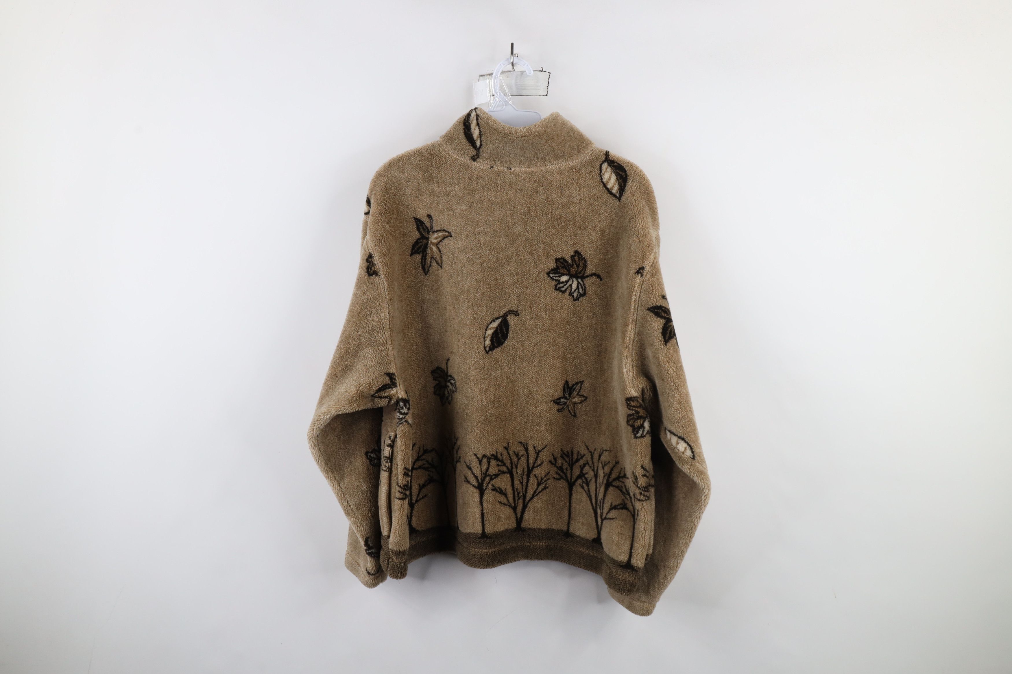 Vintage Vintage 90s Streetwear Tree All Over Print Fleece Jacket USA Size L / US 10 / IT 46 - 11 Thumbnail