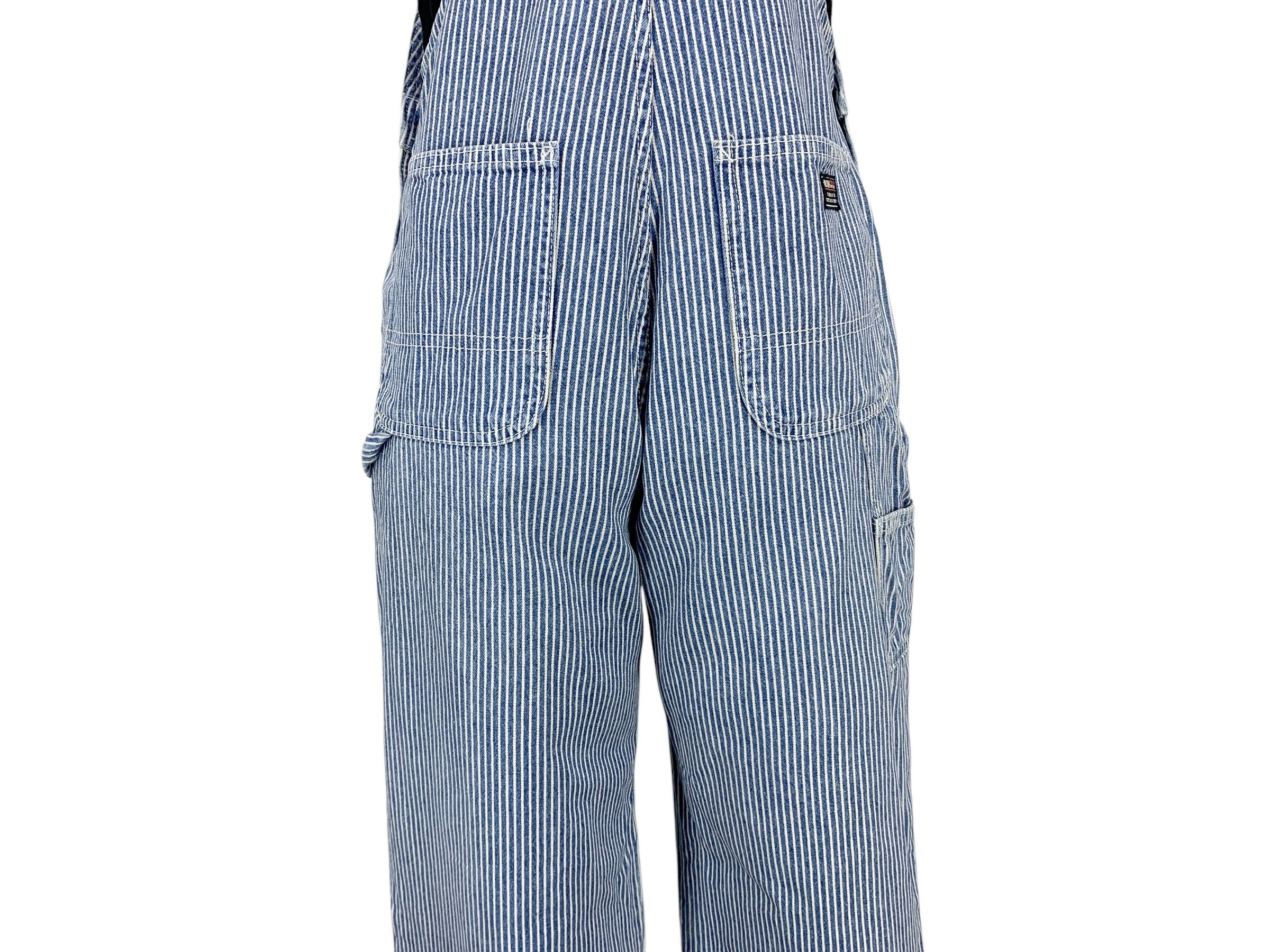 Vintage Bobson Carpenter Bib Overalls Hickory Stripes Size US 27 - 8 Thumbnail