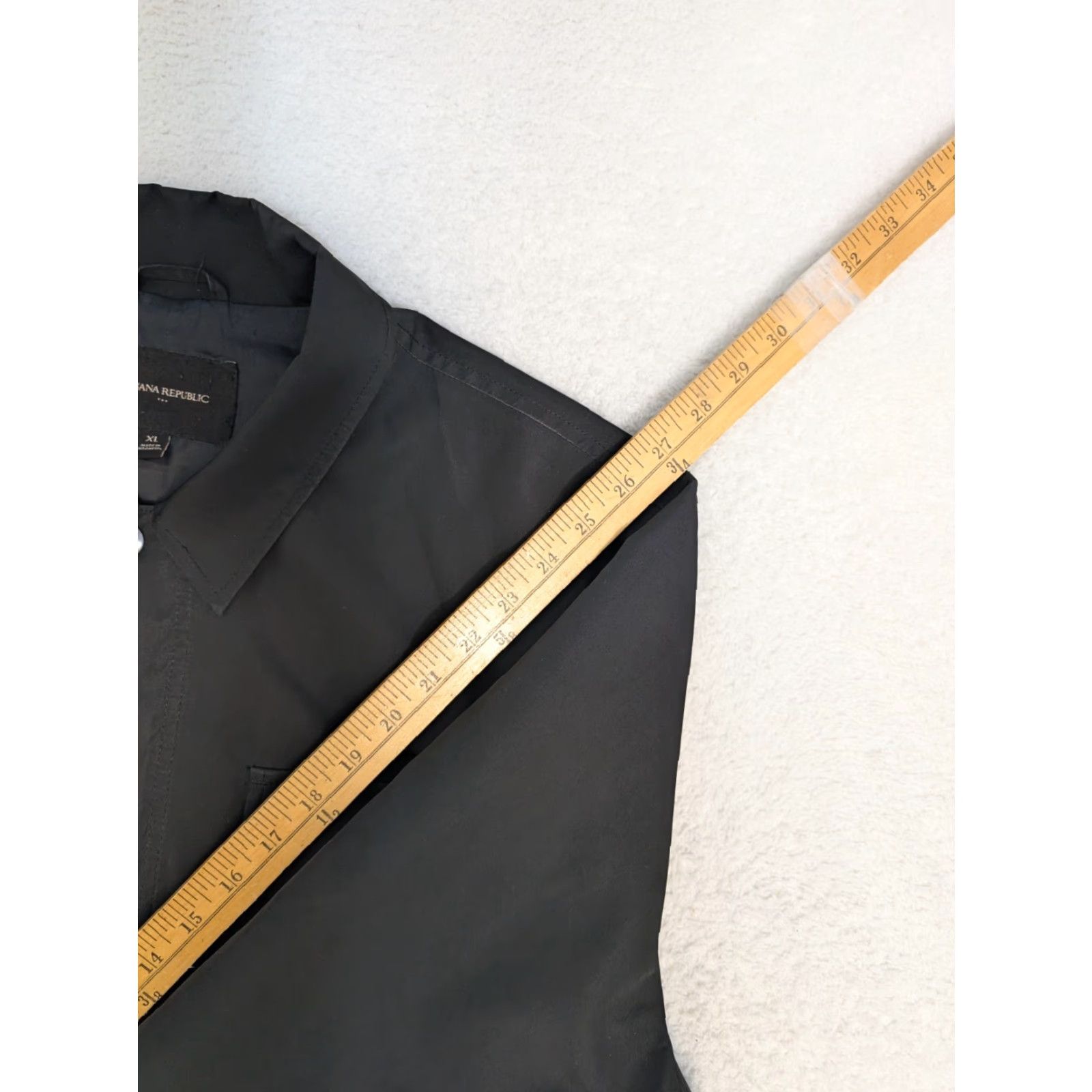 Banana Republic VINTAGE Banana Republic Jacket Shacket Mens XL Snap Zip Up Field Black Coat Pockets Size US XL / EU 56 / 4 - 5 Thumbnail