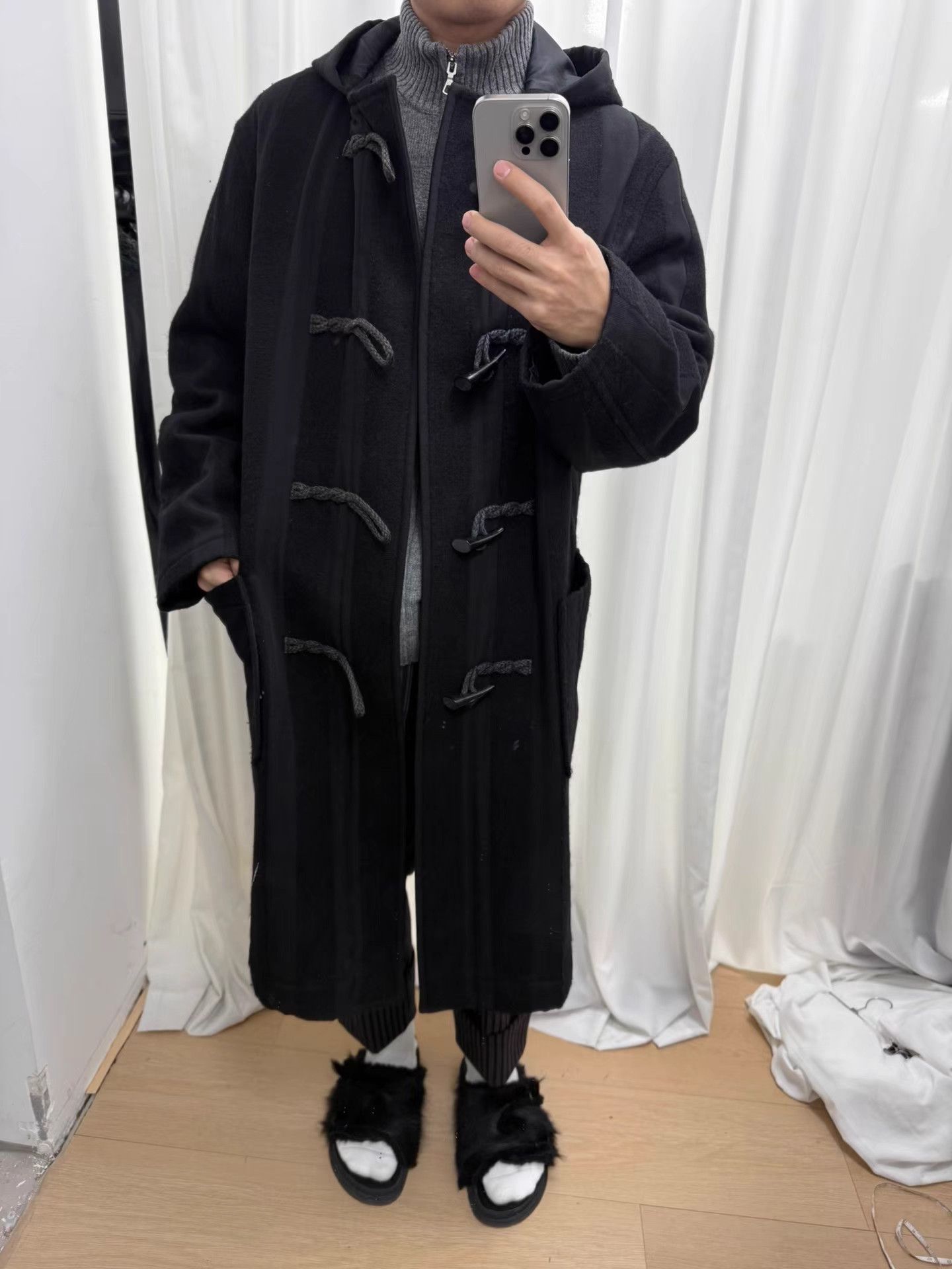 Yohji Yamamoto Yohji Yamamoto Stripe Patchwork Toggle Coat K20 Size US M / EU 48-50 / 2 - 7 Thumbnail