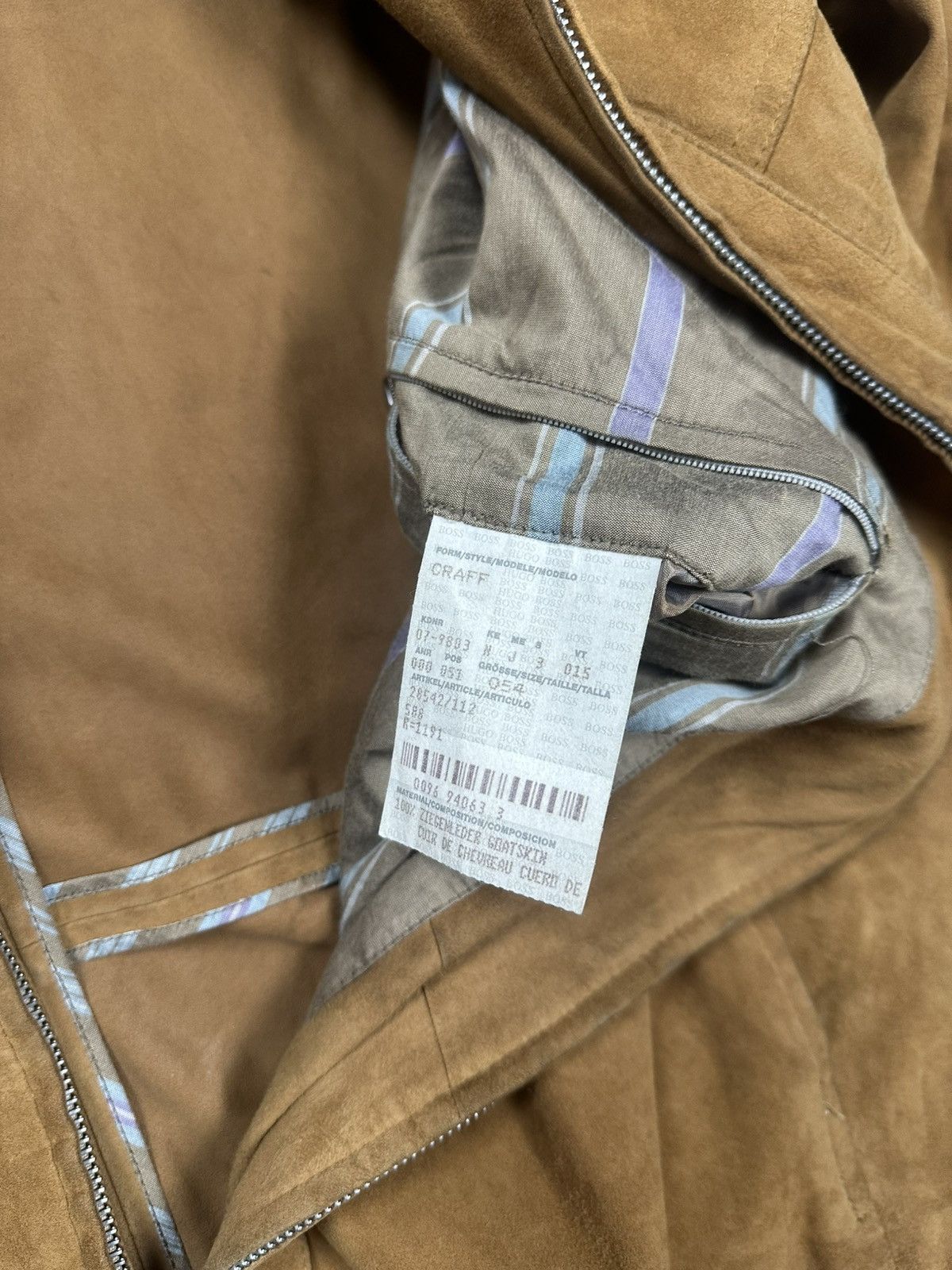 Hugo Boss Hugo Boss Goat Skin Leather Suede Jacket Distressed Size US XL / EU 56 / 4 - 13 Thumbnail