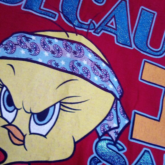 Vintage × Warner Bros Vintage 90s Tweety Bird Because I Said So T-Shirt Size US L / EU 52-54 / 3 - 4 Thumbnail