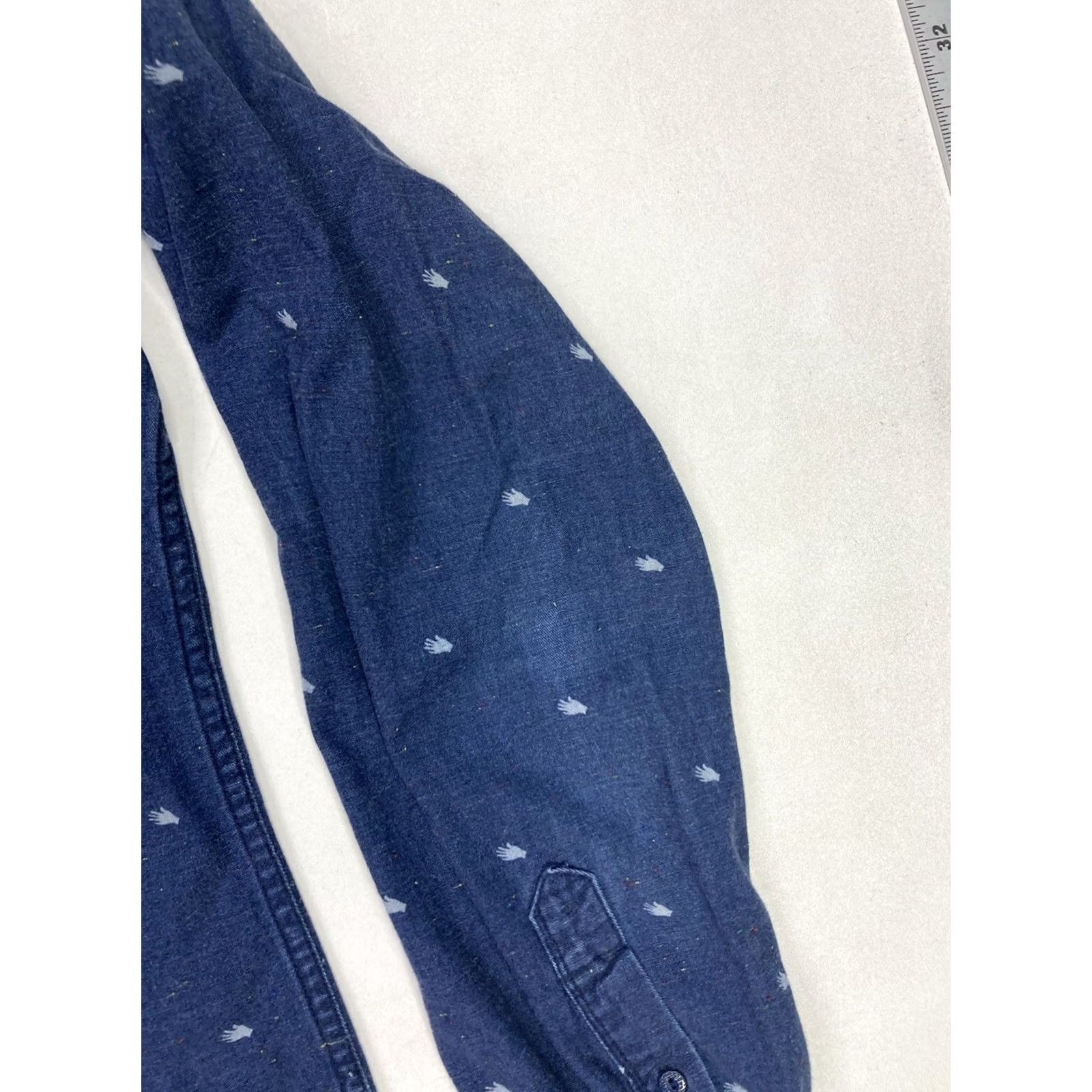 Scotch & Soda Scotch & Soda Shirt Denim Jean Button-Up Long Sleeve Men Slim LARGE Blue Colorful All Seasons Casual Shirt Size US L / EU 52-54 / 3 - 4 Thumbnail