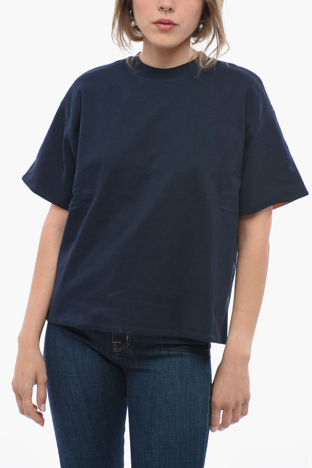 Tシャツ・カットソー BOTTEGA VENETA Men Long Tops 703578 V4XP04246 Blue Cotton T-Shirt BOTTEGA VENETA | Blondie Shop