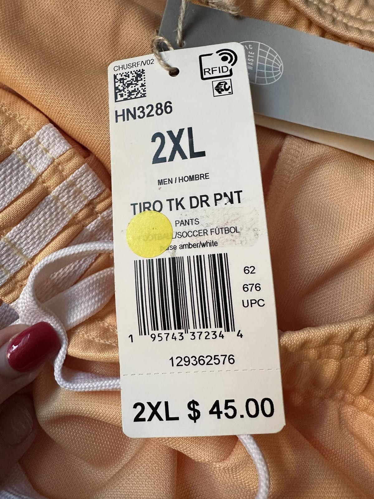 Adidas Adidas Men's Casual Pants AEROREADY 2XL Peach Size US 40 / EU 56 - 4 Thumbnail