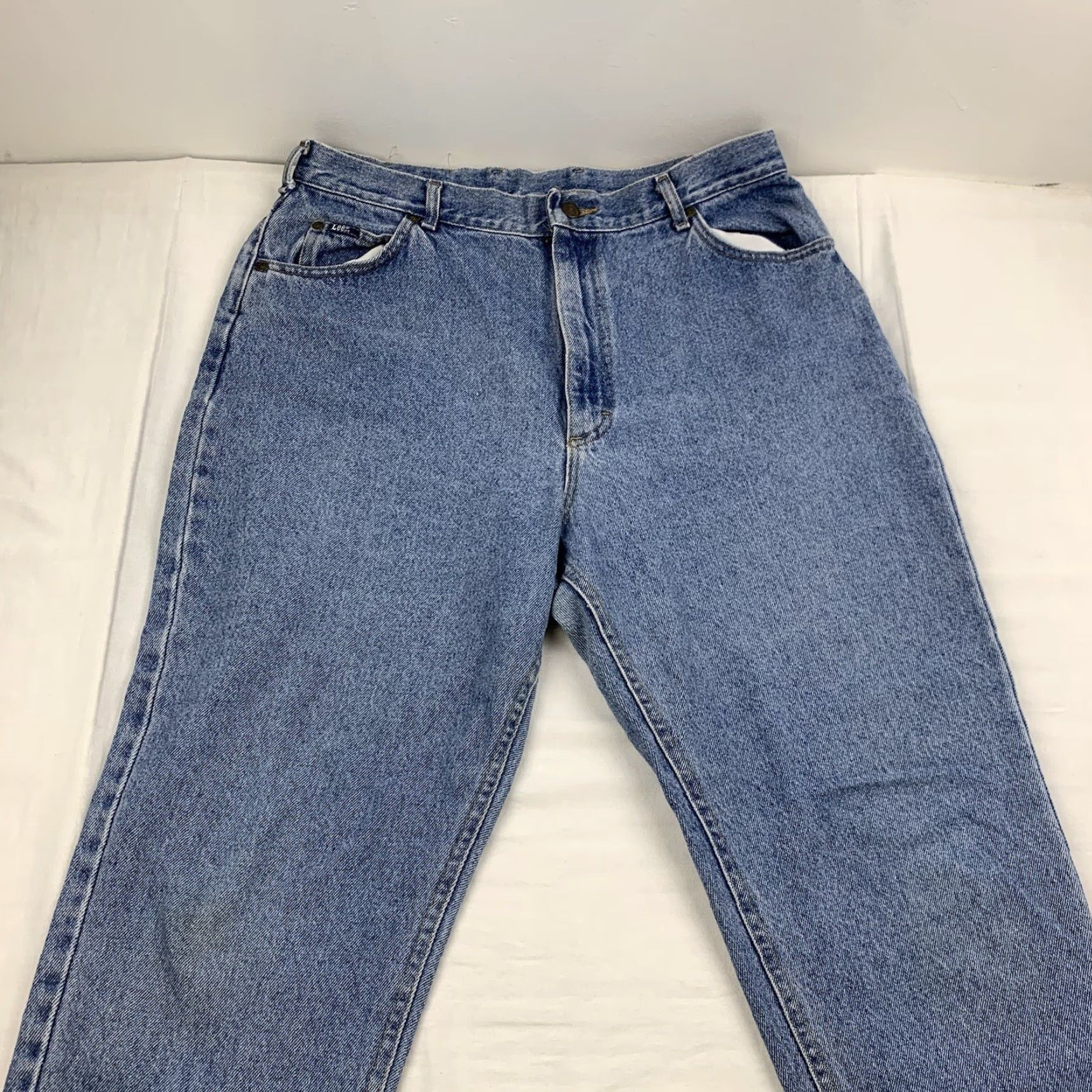 Lee VINTAGE Lee Riders Jeans Womens 18 Petites High Waisted 90s USA Union Blue Denim Mom Jeans Girls Size 40" / US 18 - 2 Thumbnail