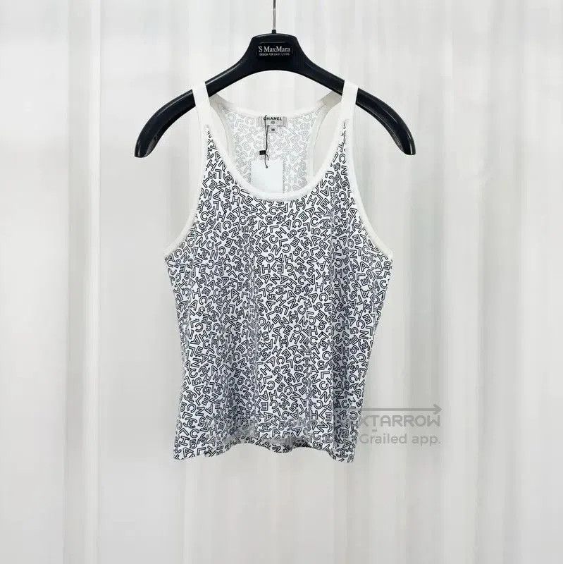 Chanel Chanel Summer White Cotton Sleeveless Crop Top . Size M / US 6-8 / IT 42-44 - 1 Thumbnail
