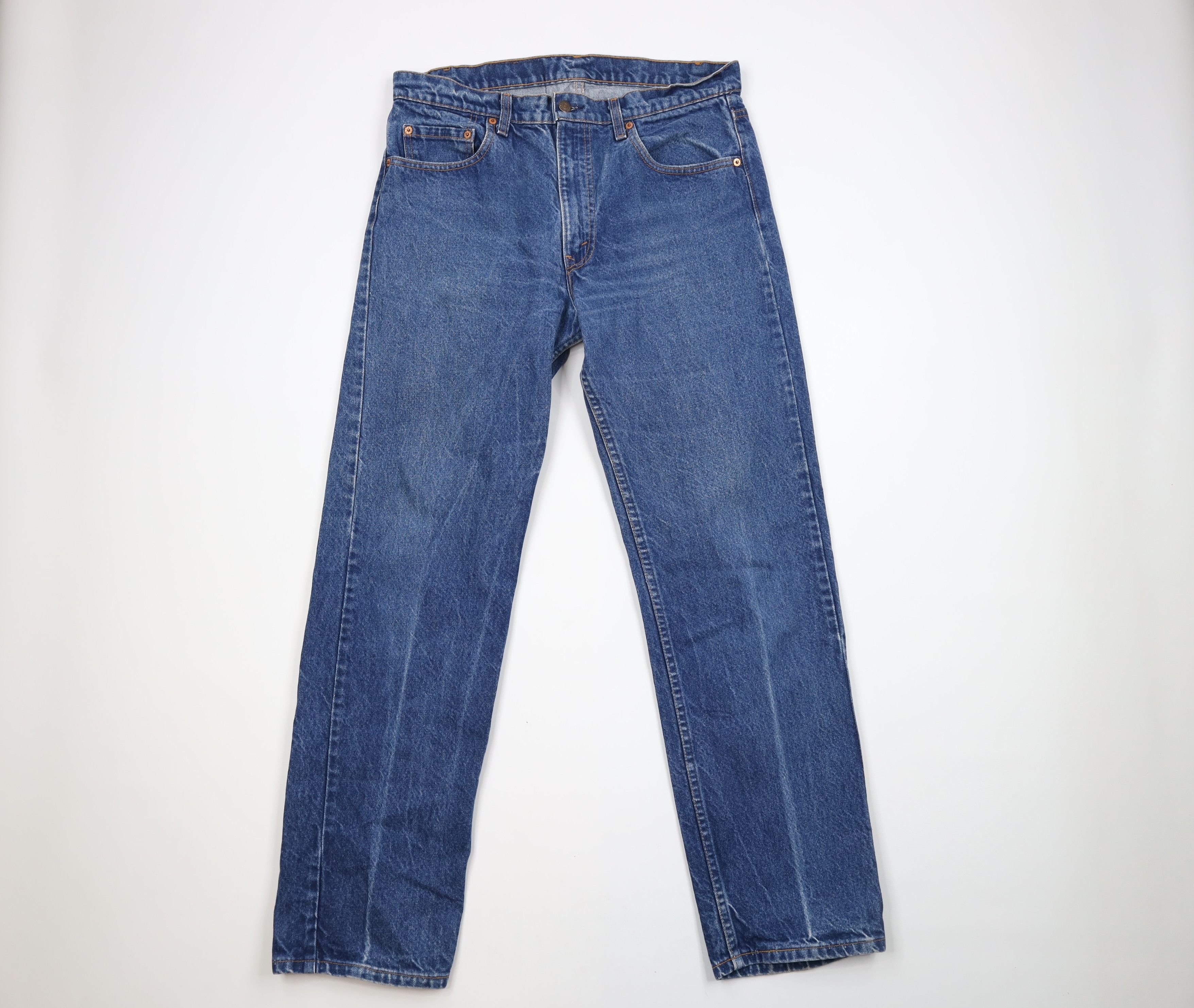 image of 80's Levis 505Xx Regular Straight Leg Jeans Usa in Blue, Men's (Size 36)