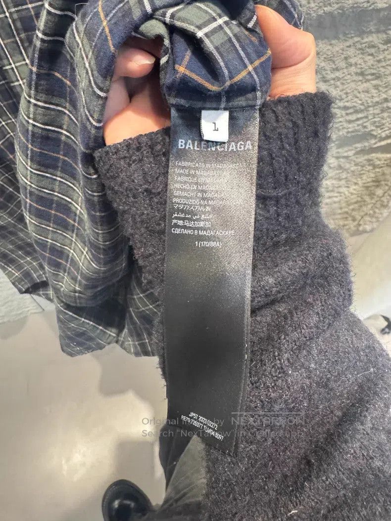 Balenciaga Balenciaga Color Block Plaid Single Breasted Long Sleeve S Size US S / EU 44-46 / 1 - 6 Thumbnail